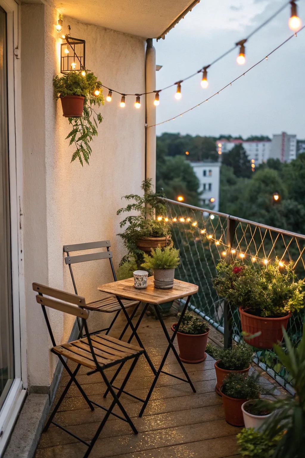 Foldable furniture excels at conserving space on smaller patios.