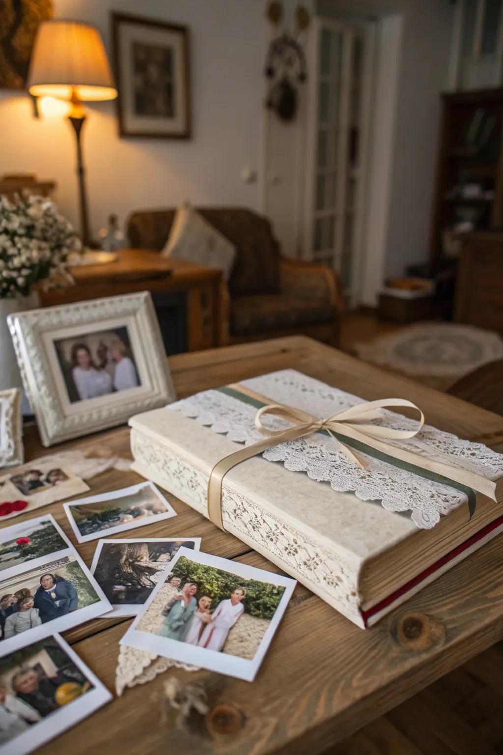 Capture cherished memories with a personalized photo album.