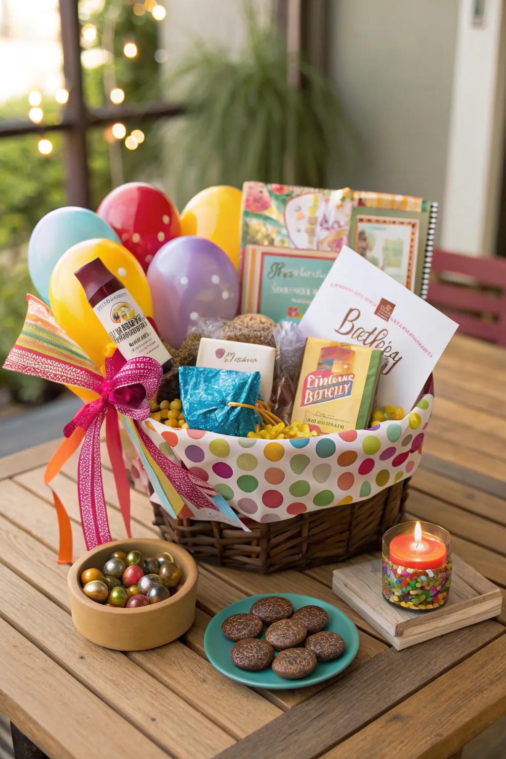 Celebrate special occasions with personalized themed gift baskets.