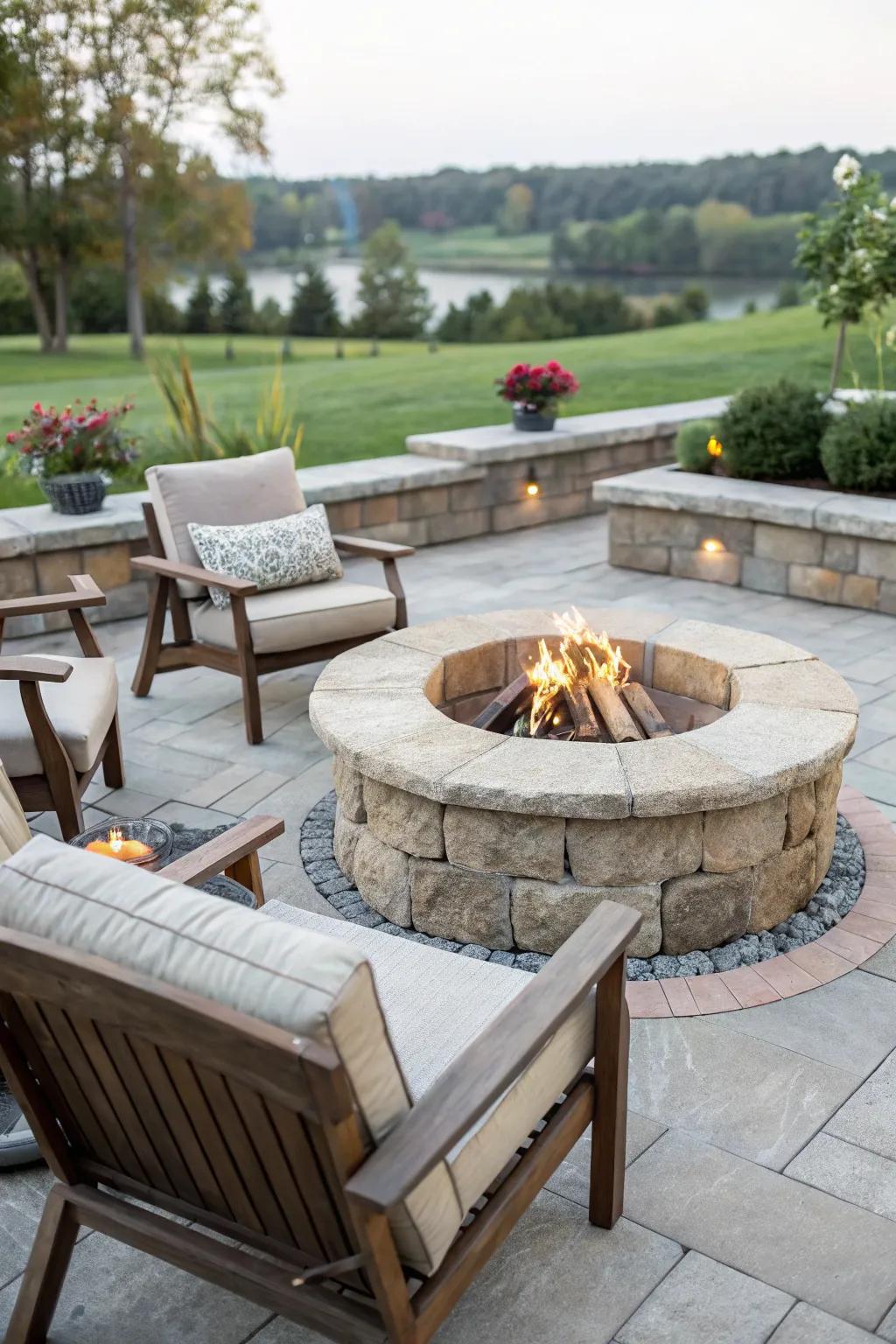 A DIY fire pit can become the focal point of your patio.