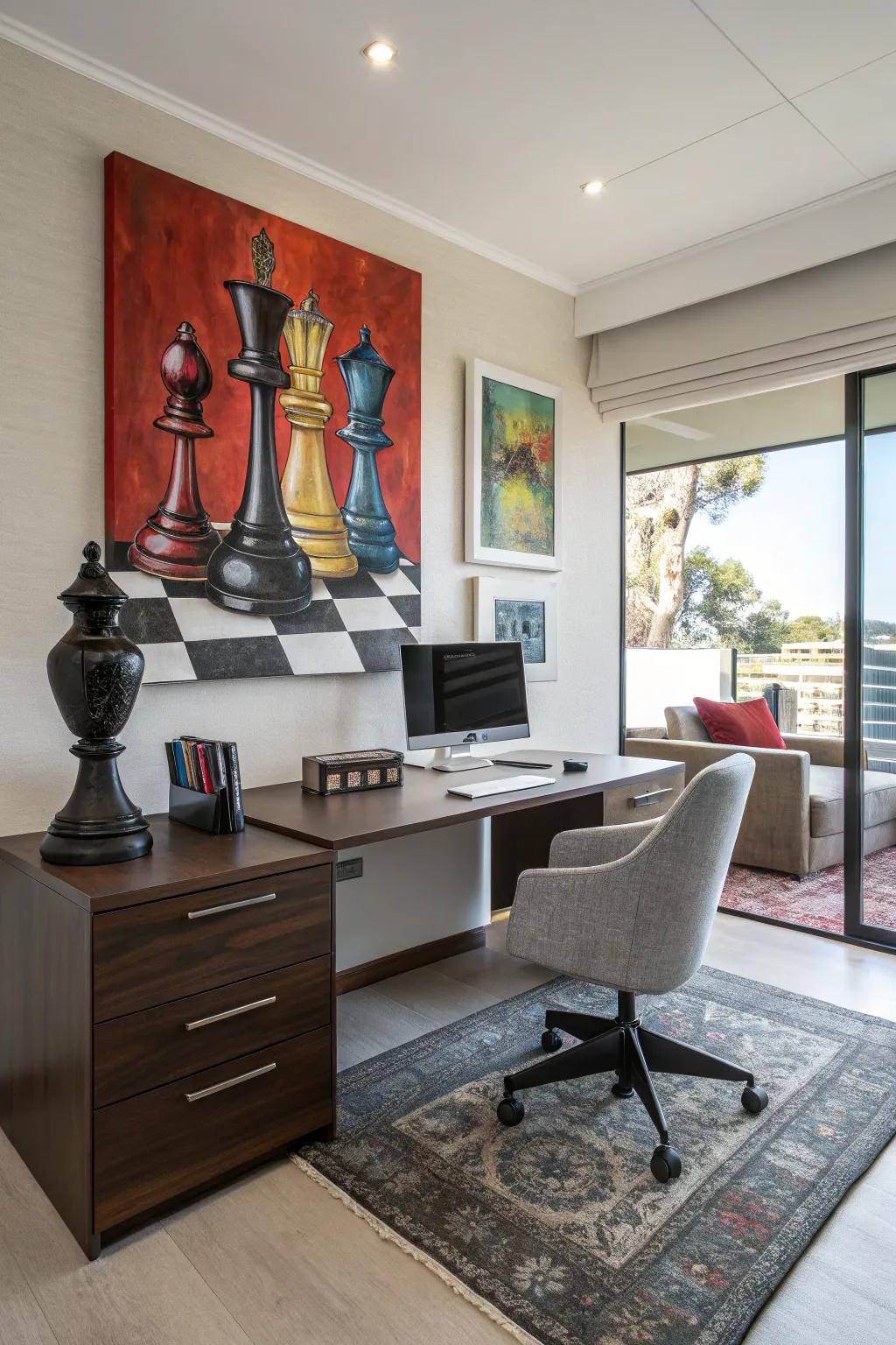 A vibrant chess artwork has the power to revolutionize any room.