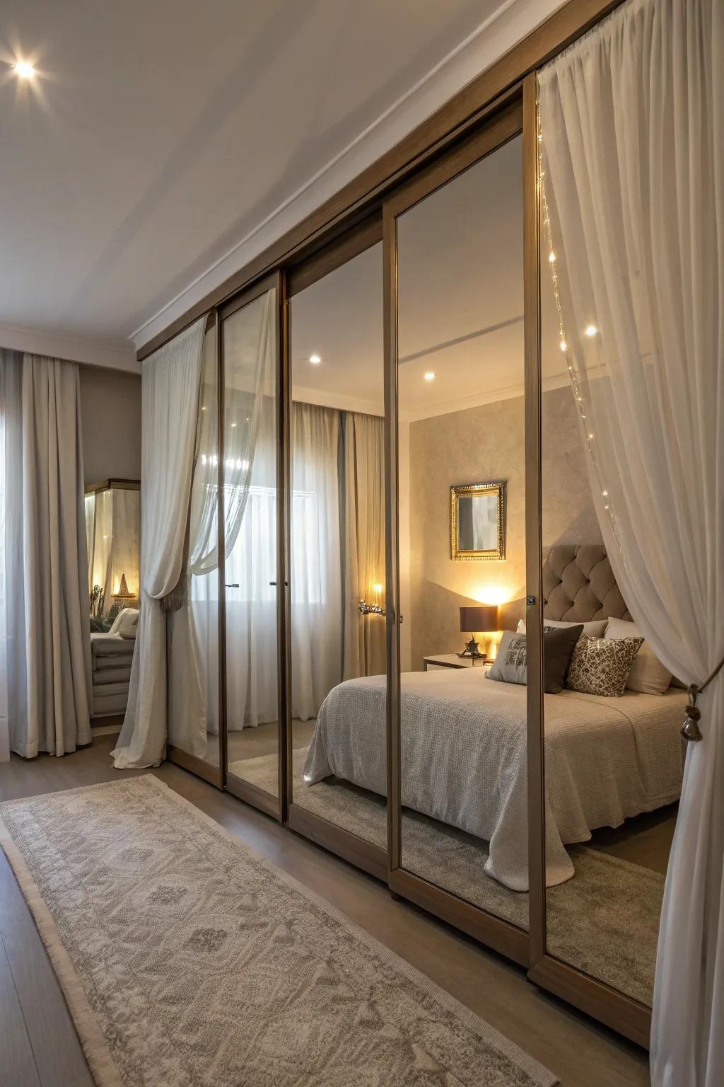 Exquisite sheer curtains bring sophistication while softening the overall aesthetic.