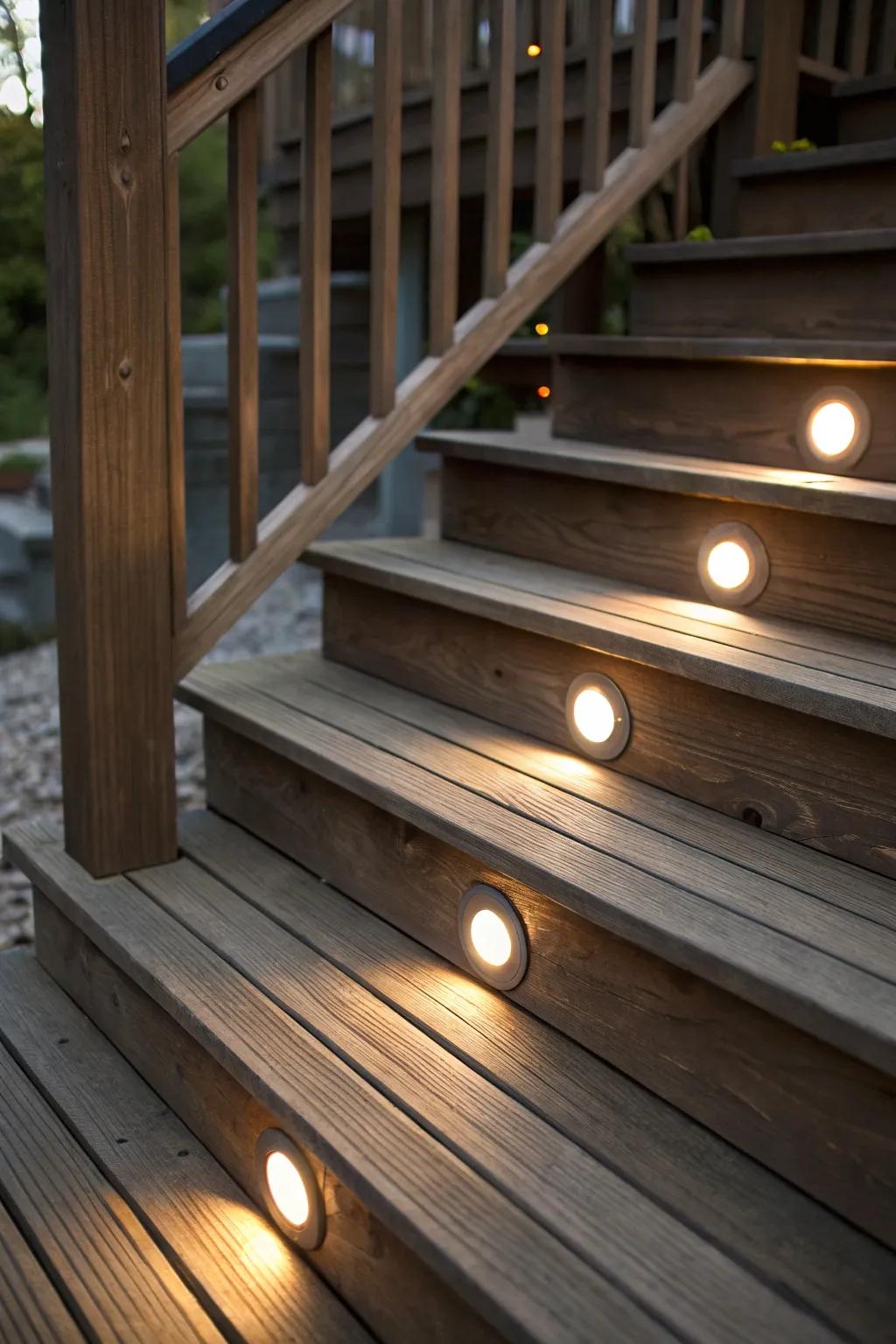 Integrated lights provide a polished and current look