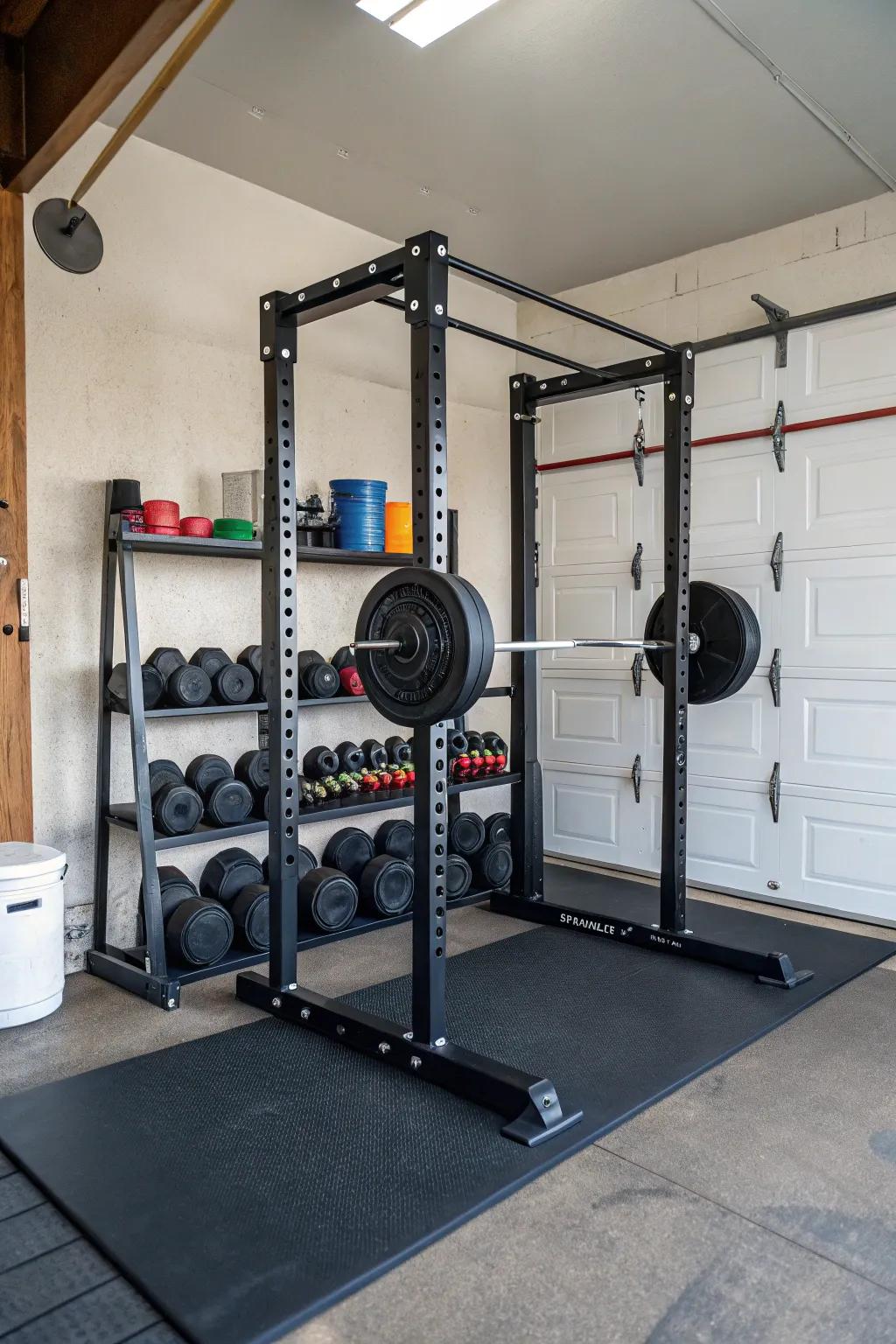 A streamlined power frame maximizes functionality in a confined space.