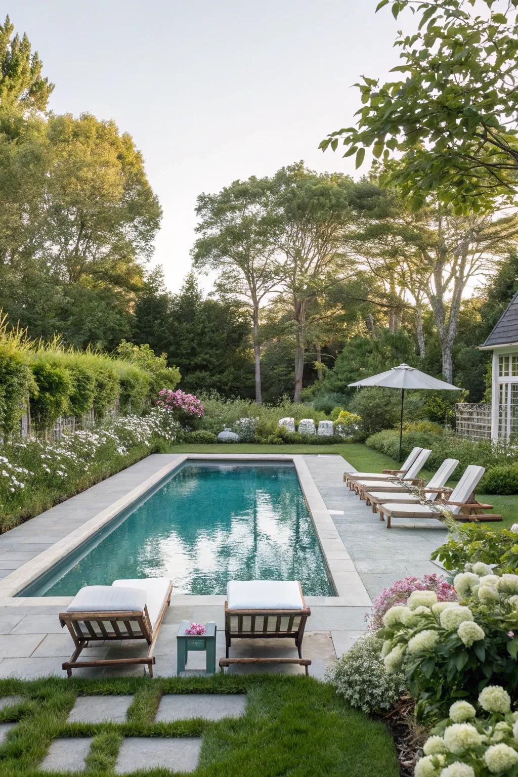 A luxurious pool can transform your backyard into a Hamptons-inspired oasis.