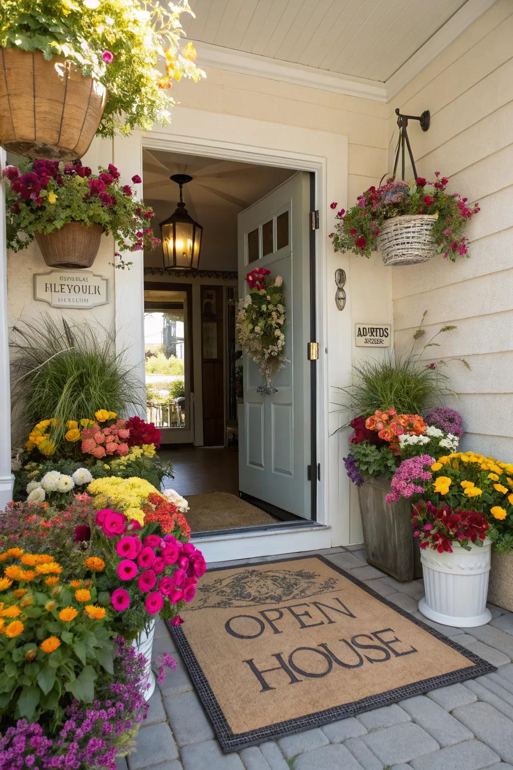 A welcoming entrance sets the perfect tone for an open house.