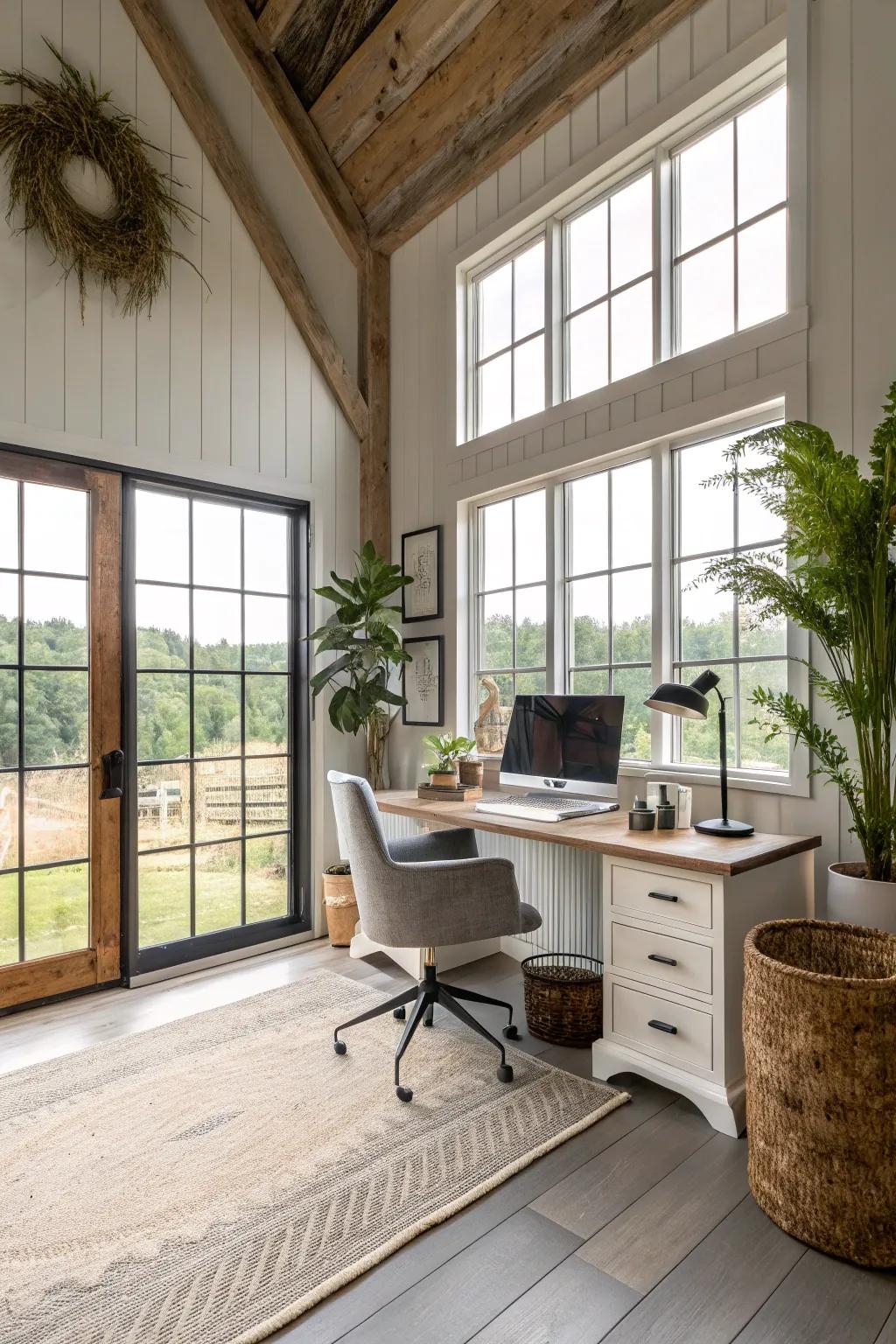 Create a productive and inspiring workspace in your pole barn.