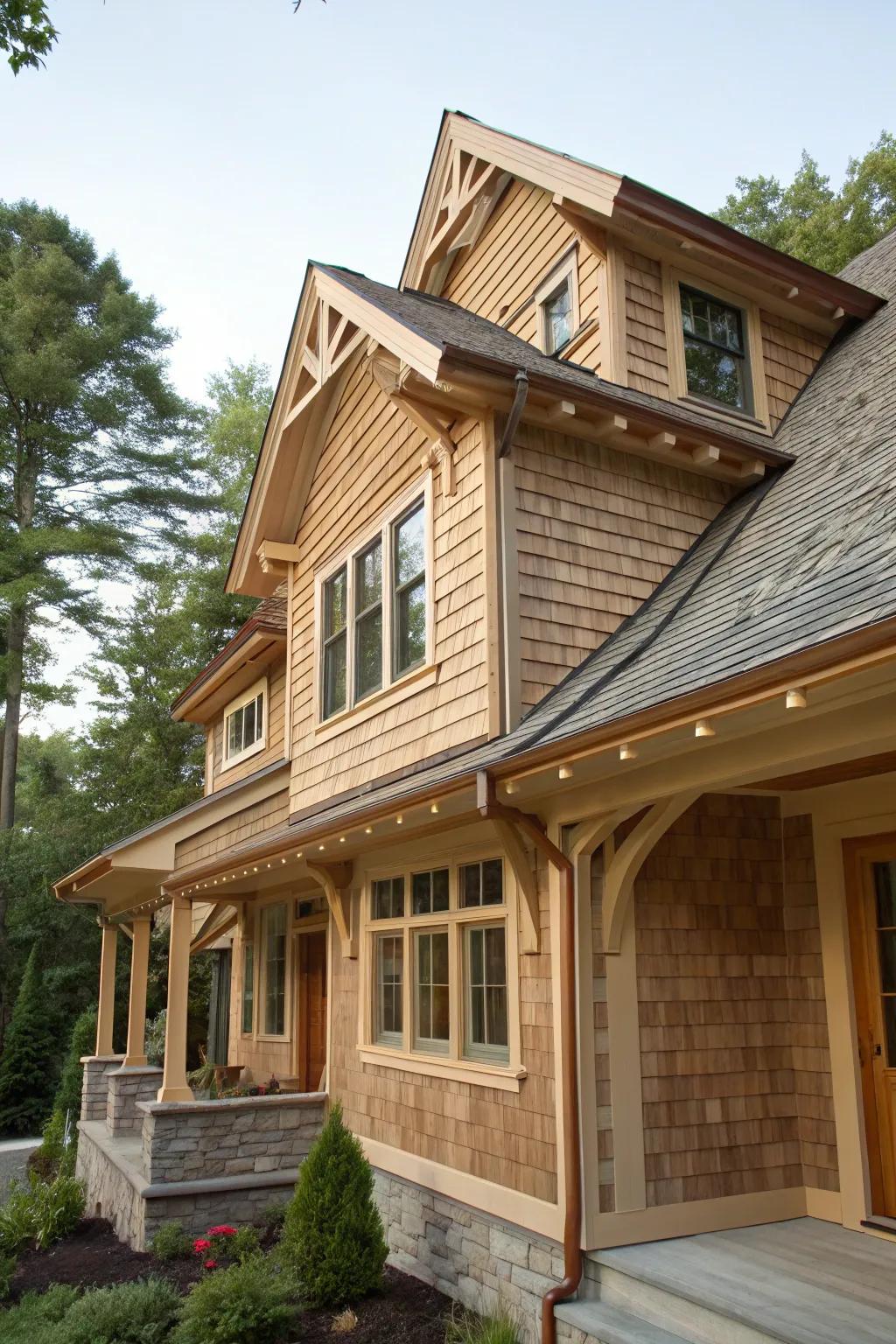 Craftsman-style home with a classic shed dormer.