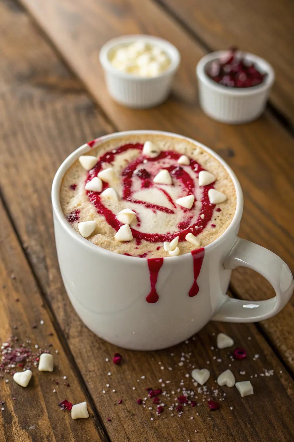 Raspberry White Chocolate Cappuccino: a romantic indulgence