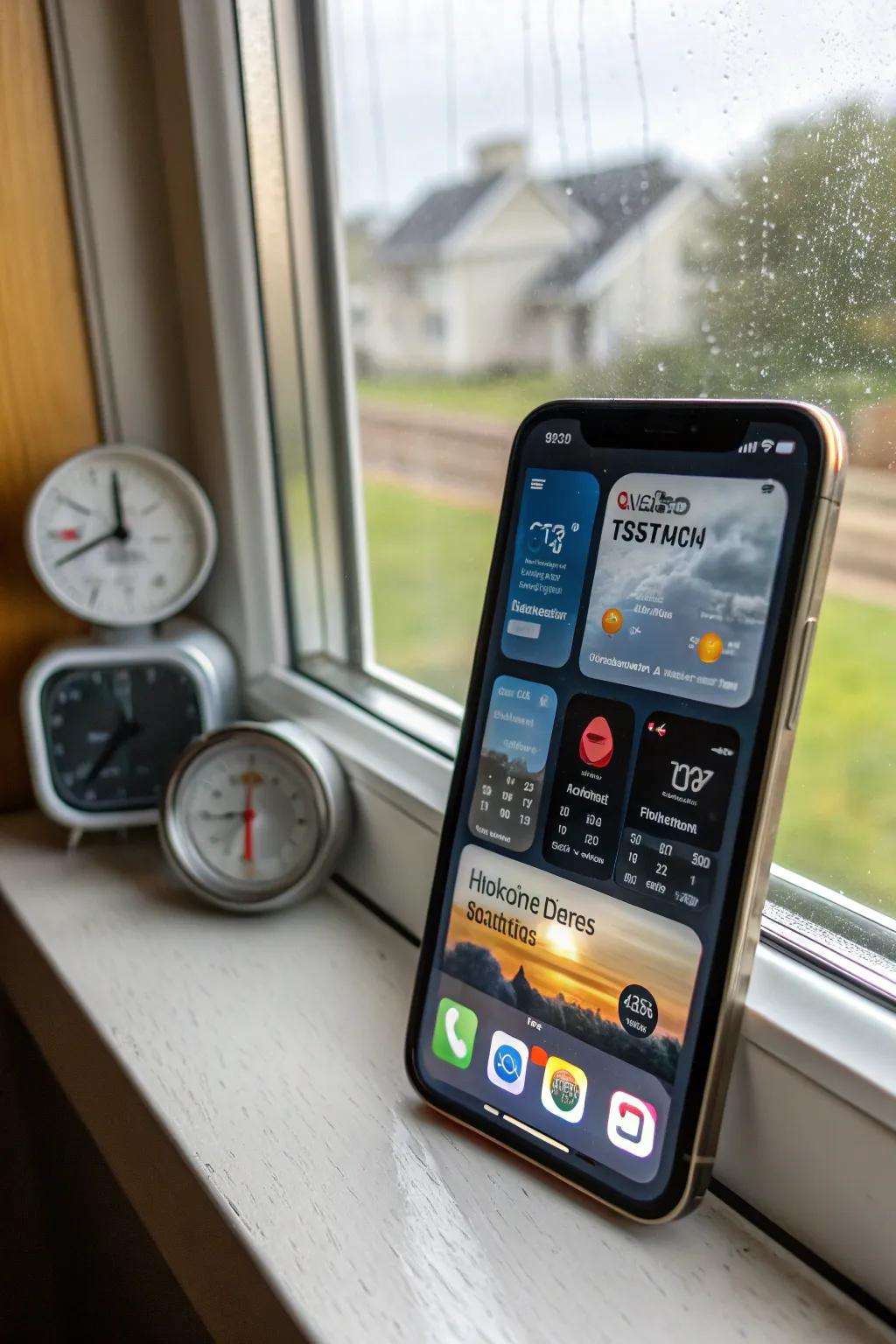 Weather widgets keep you updated while enhancing your screen's aesthetics.