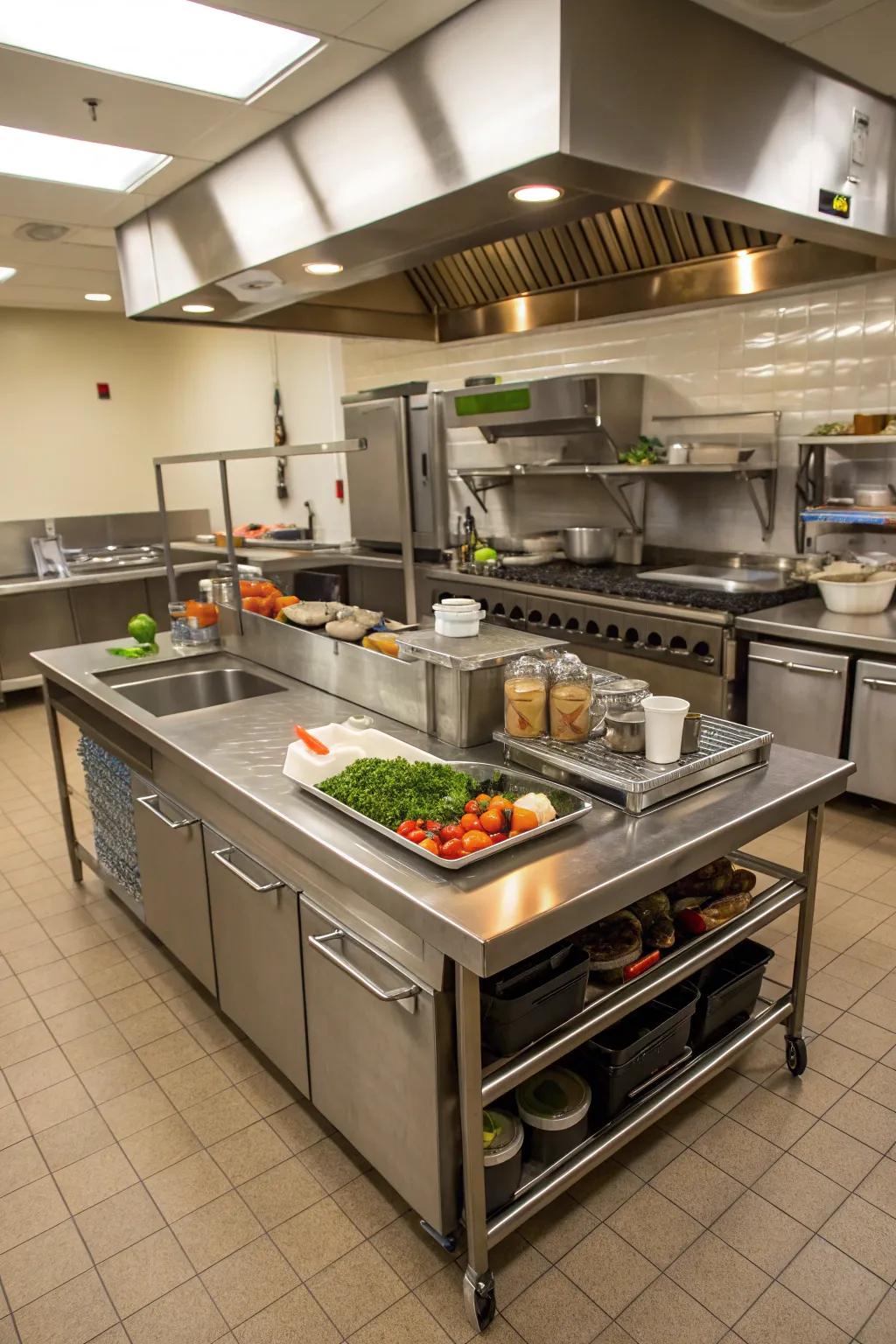 A chef's station is a dream come true for culinary enthusiasts.