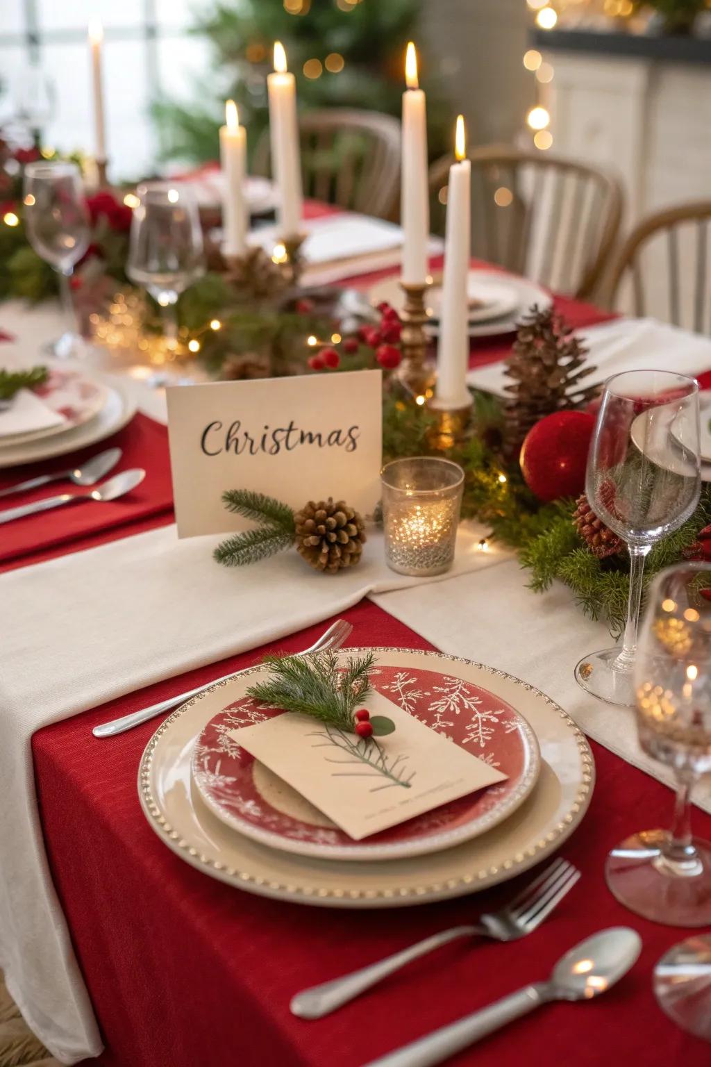 Personalized place settings make guests feel special.