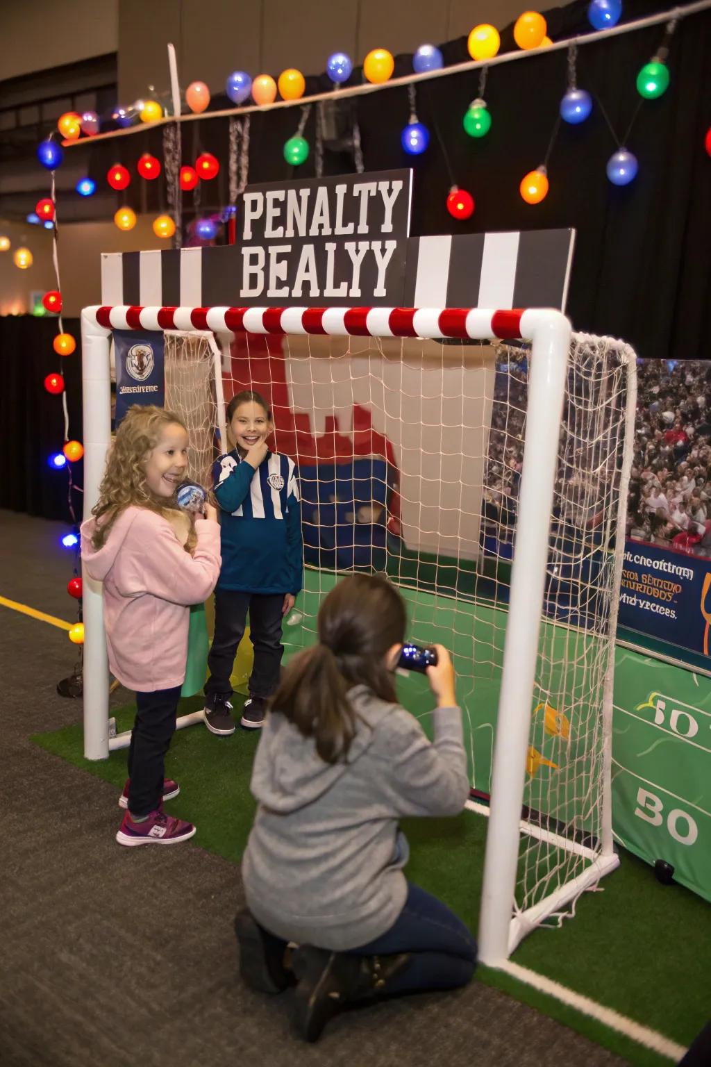 A penalty box photo booth capturing fun memories.