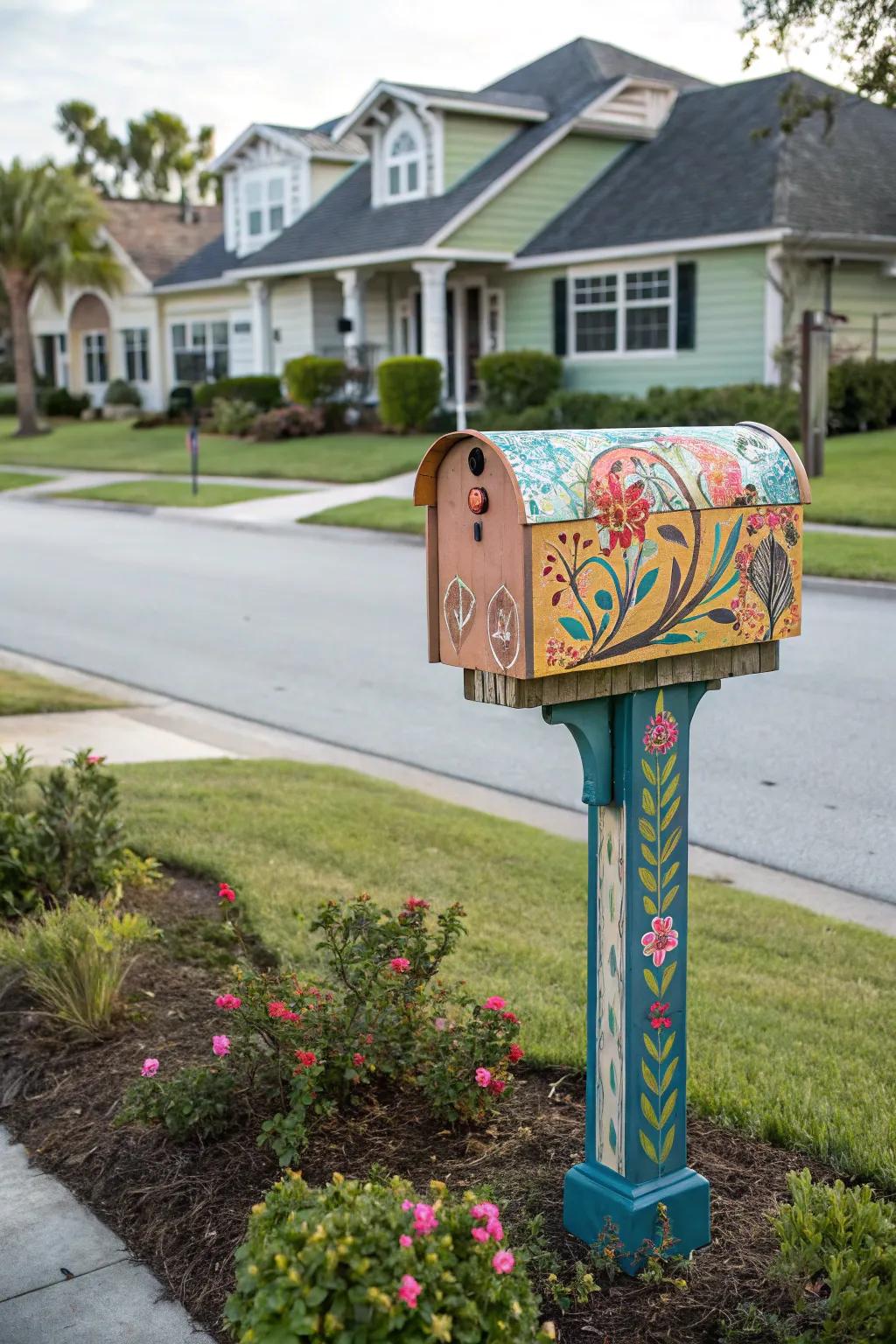 Transform your mailbox into a work of art with a creative design.