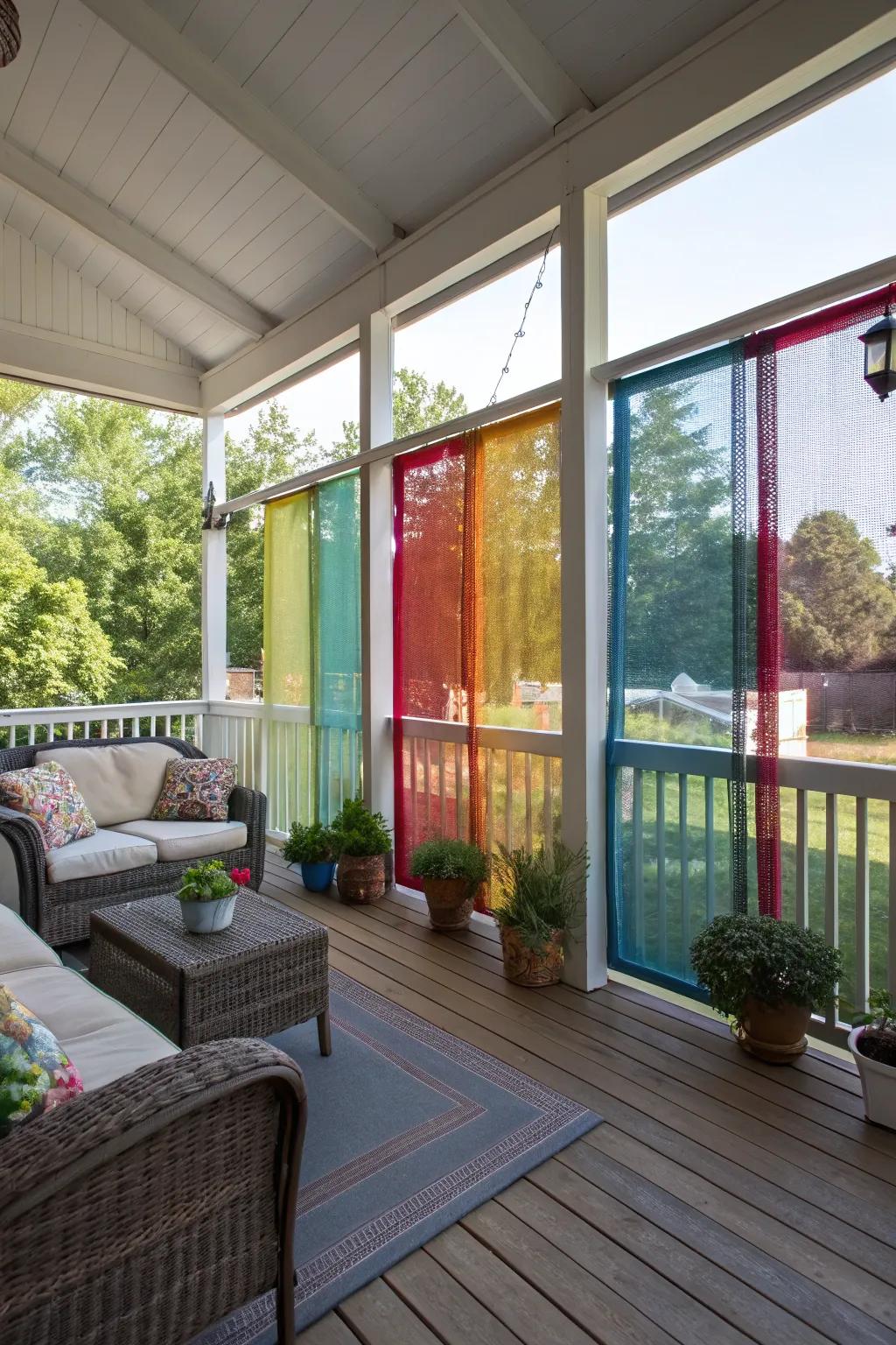 Colorful paneling introducing a personal touch