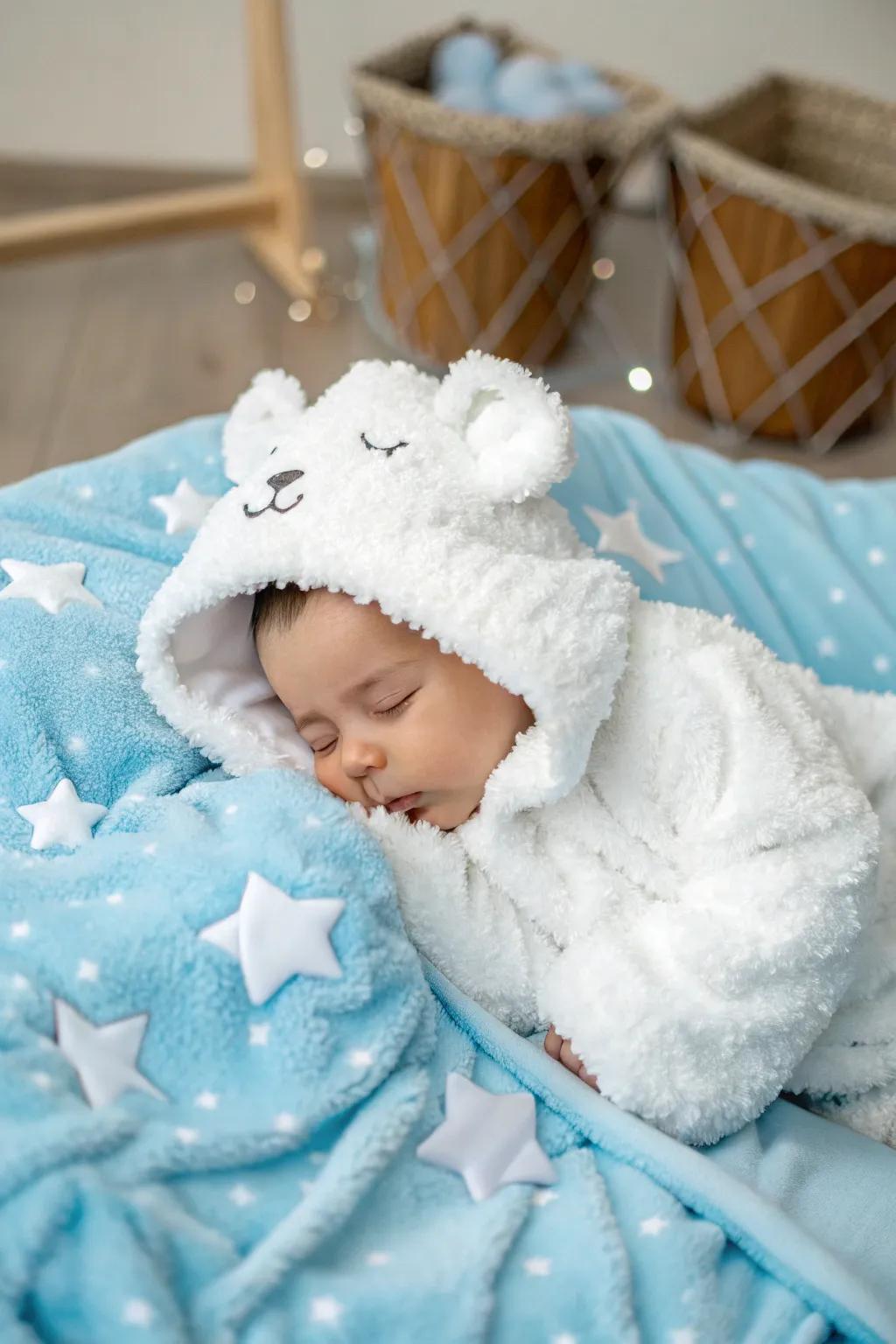 A dreamy cloud costume perfect for a serene All Hallows' Eve.