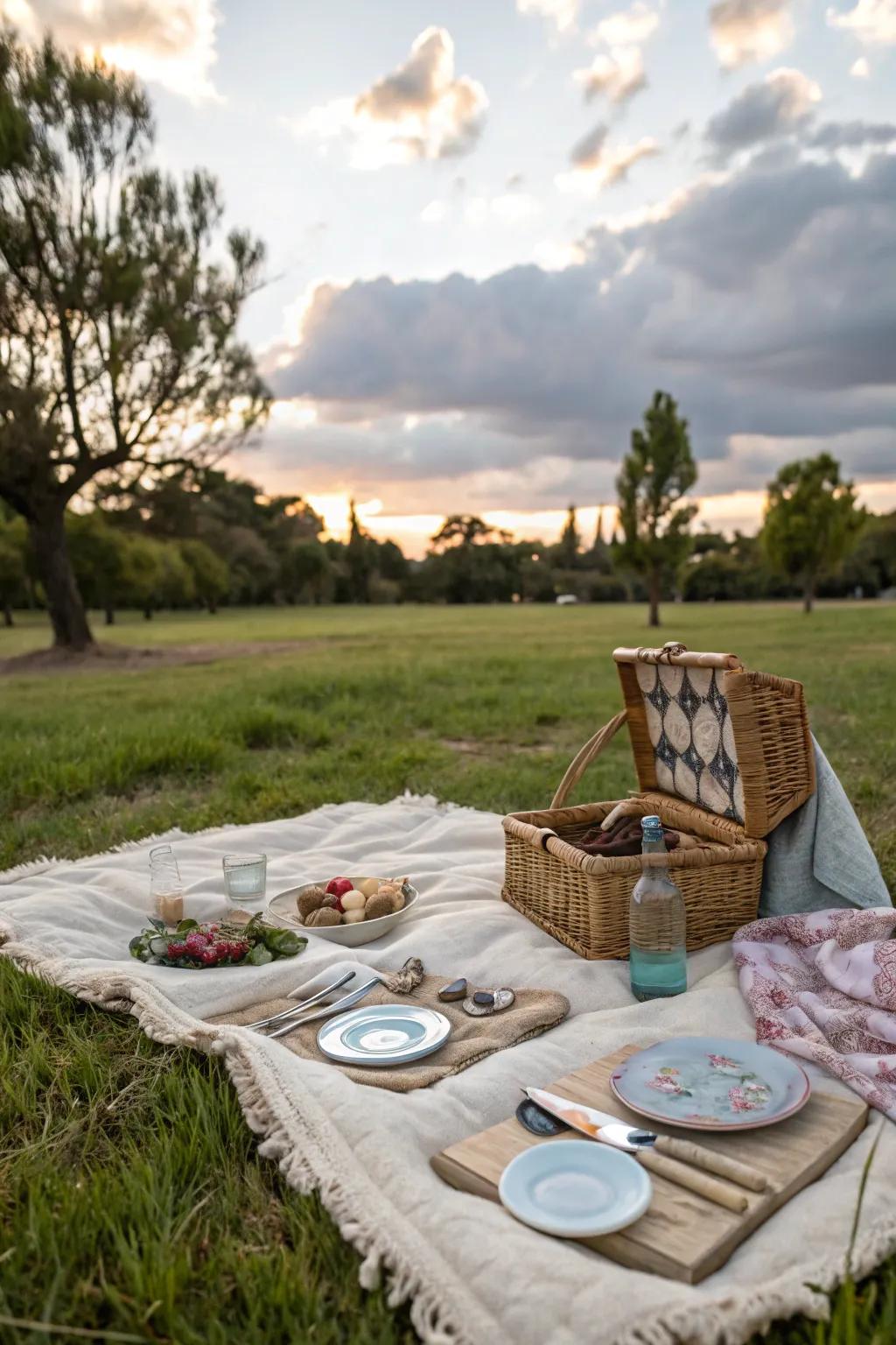 A picturesque park picnic setup for a special birthday.