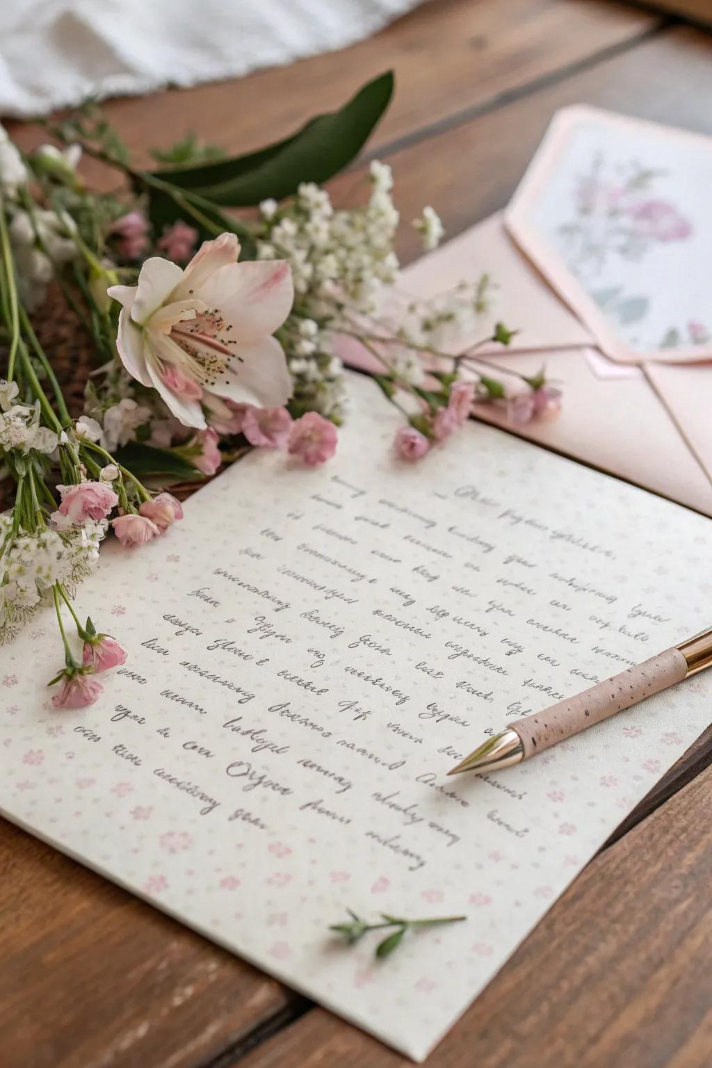 Express your feelings with a heartfelt letter.