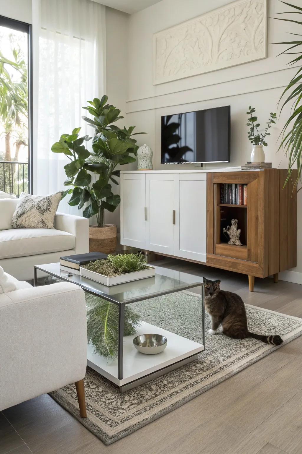 Aesthetic resolutions for litter receptacle concealment.