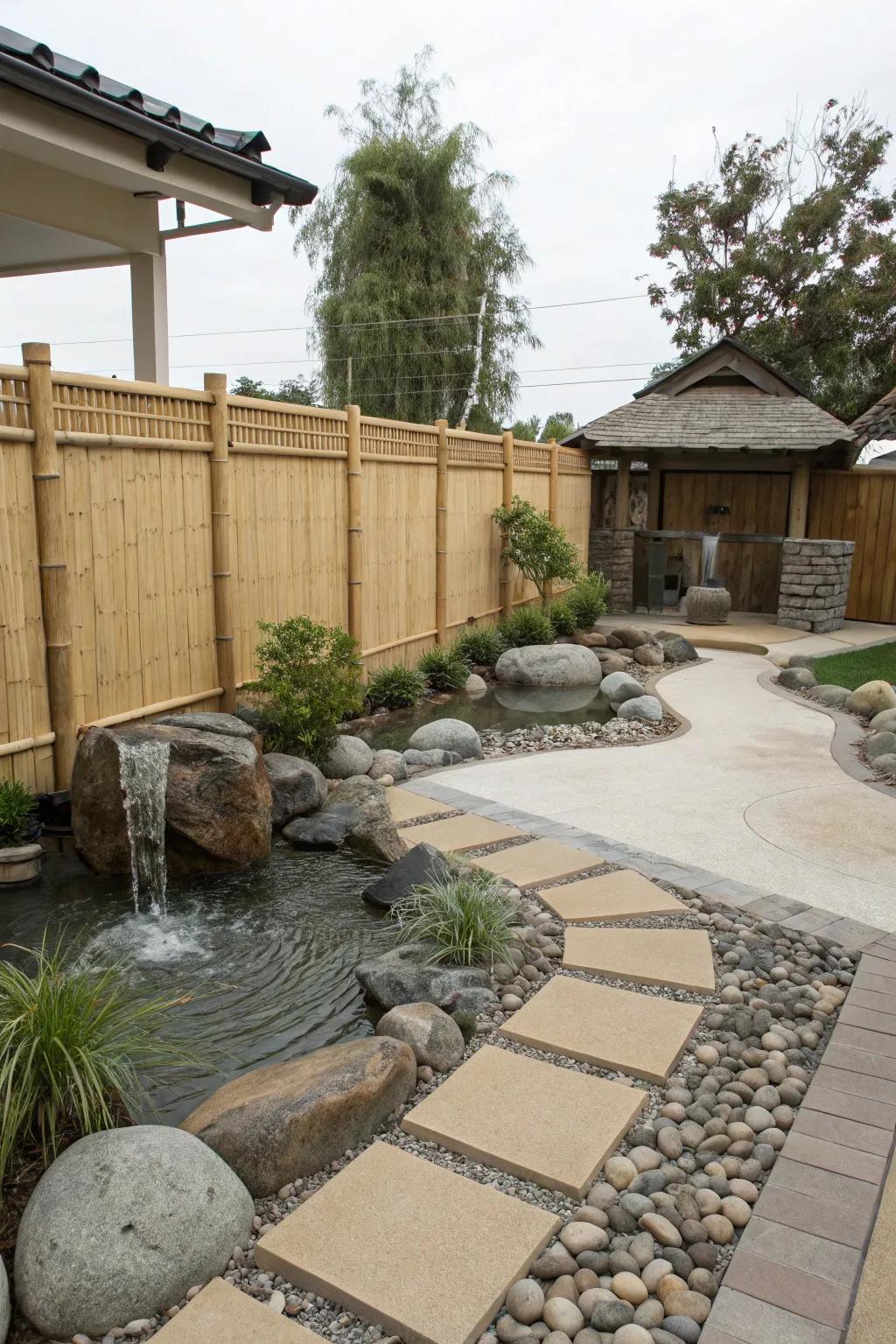 Tranquility and eco-friendliness with bamboo fencing