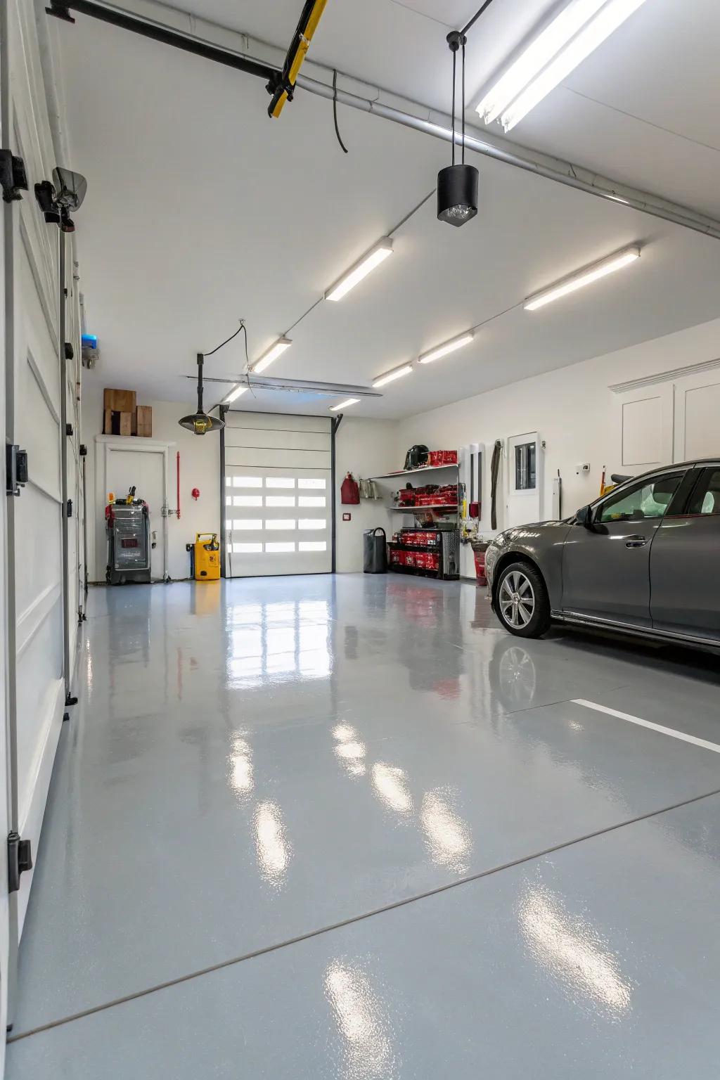 Enhance your garage's look with upgraded flooring.