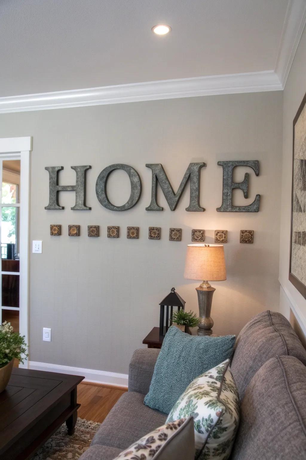 Add depth with dimensional letter signs.