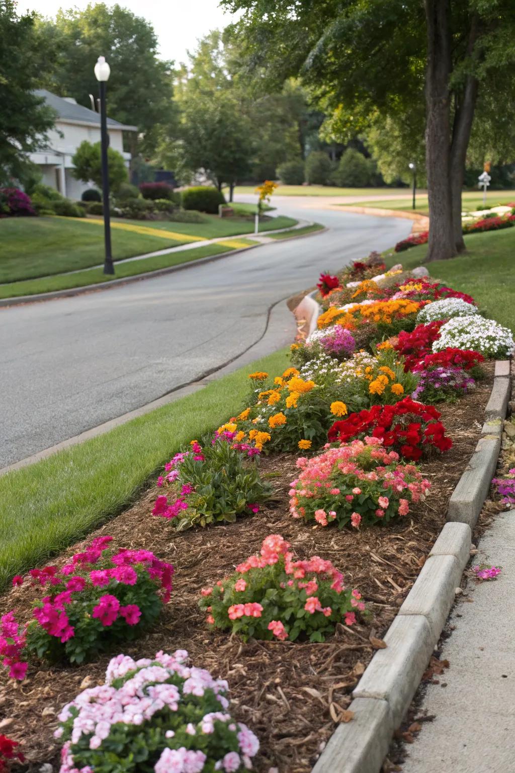 Eco-friendly mulching enhancing plant health.