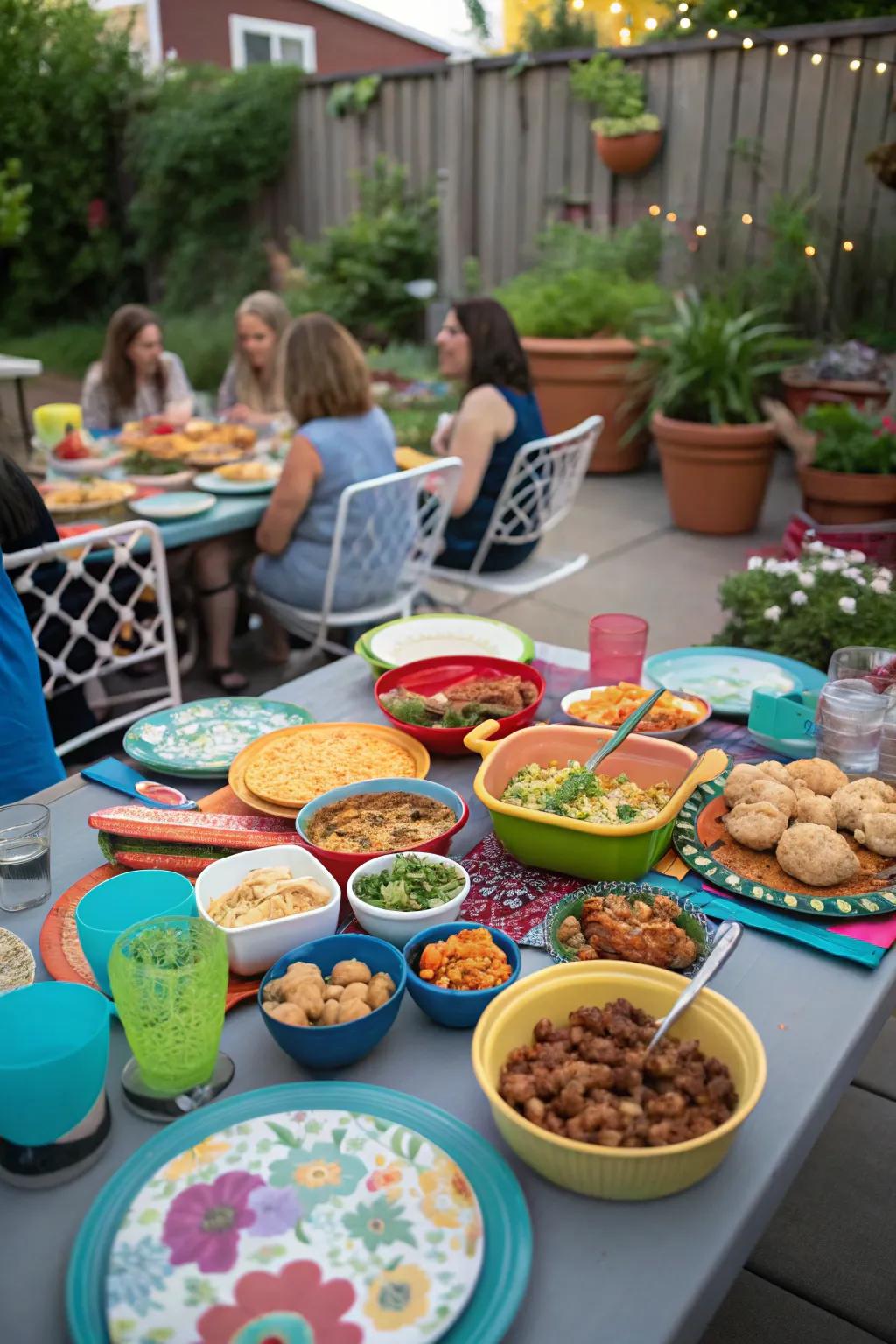 A potluck feast exhibits varied tastes and cultivates connection.