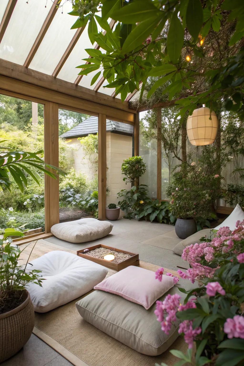 A tranquil meditation space perfect for relaxation.