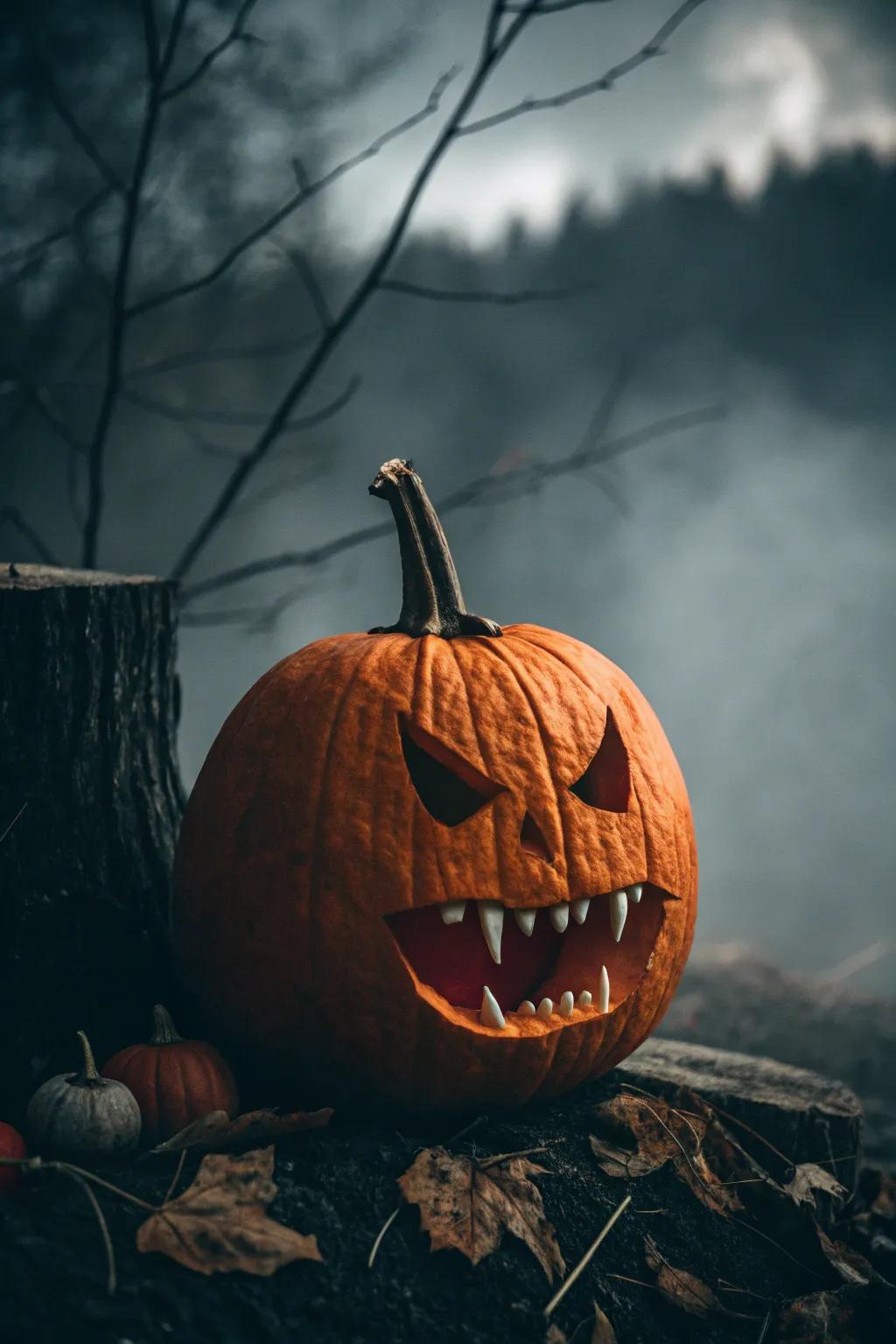 Vampire pumpkins are a fang-tastic addition to any contest.