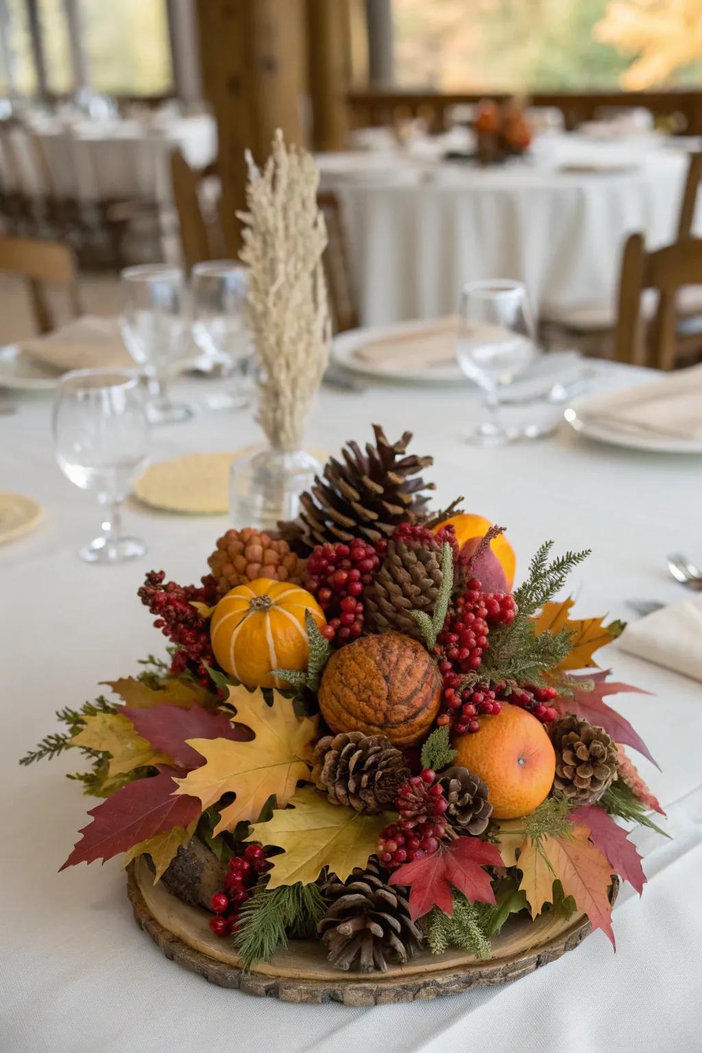 Potpourri centerpiece offering fragrance and beauty