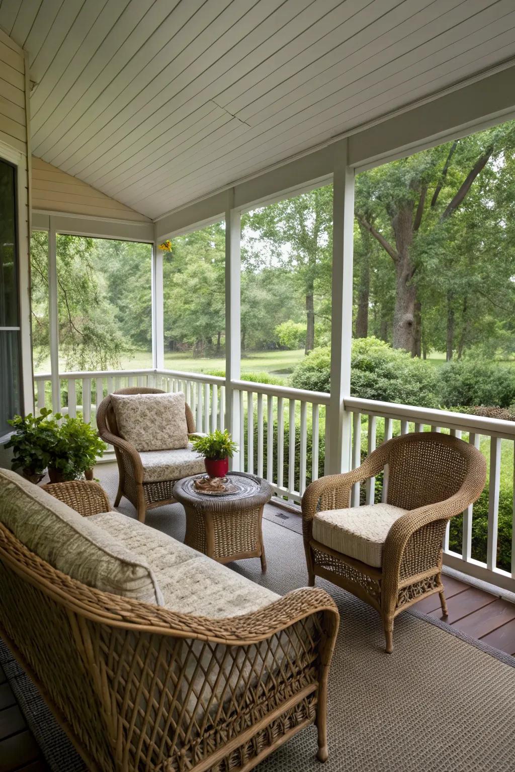 Organic weave furnishings enriching the space