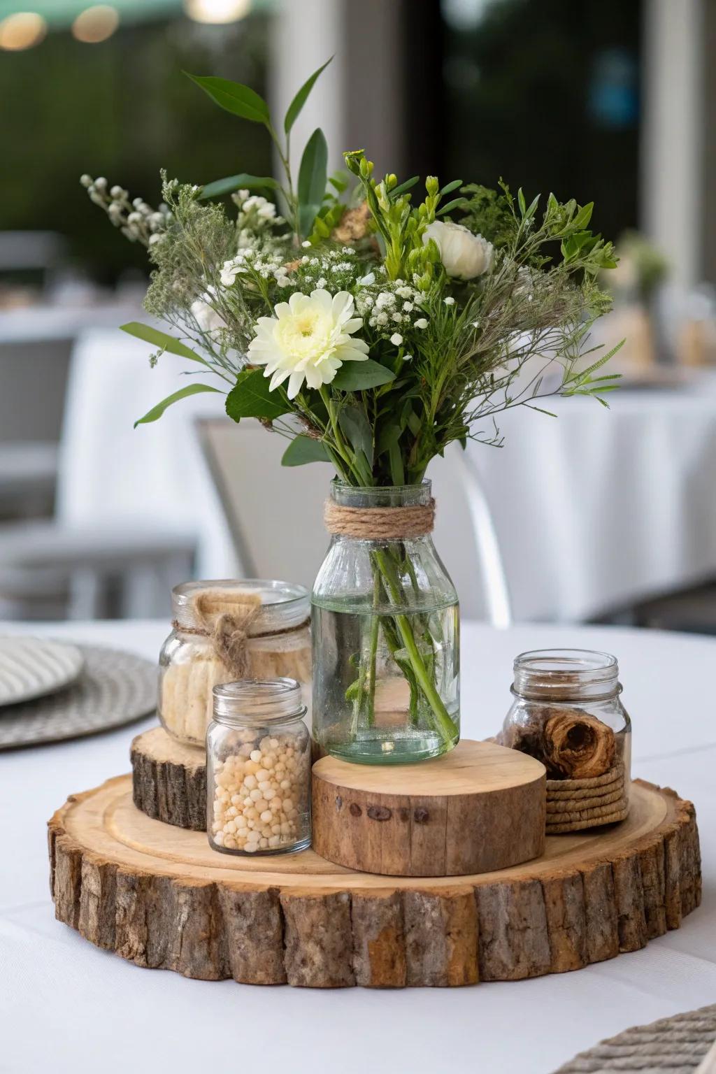 Eco-conscious centerpieces that highlight thoughtful design.