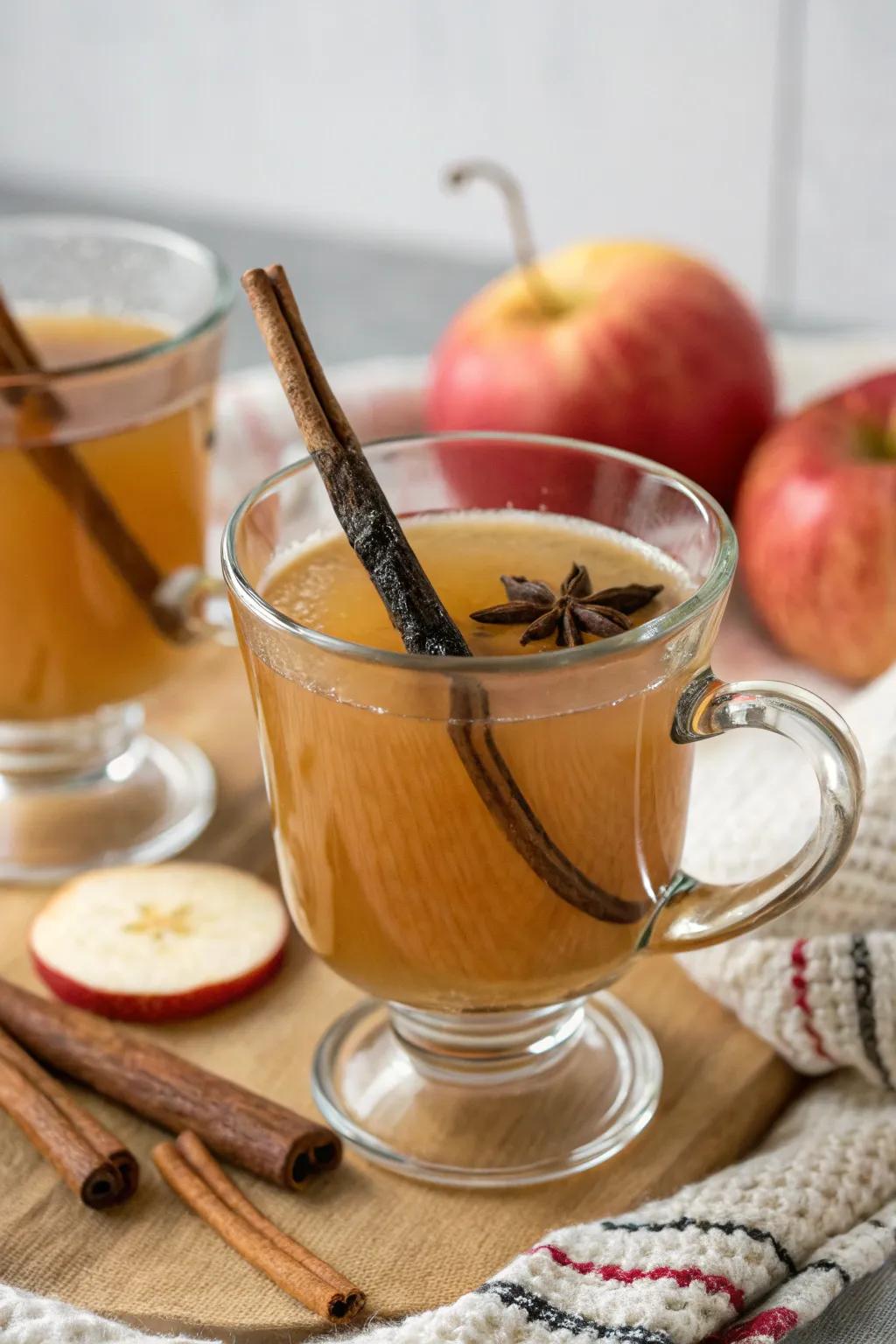 Vanilla bean adds a creamy note to cider punch.