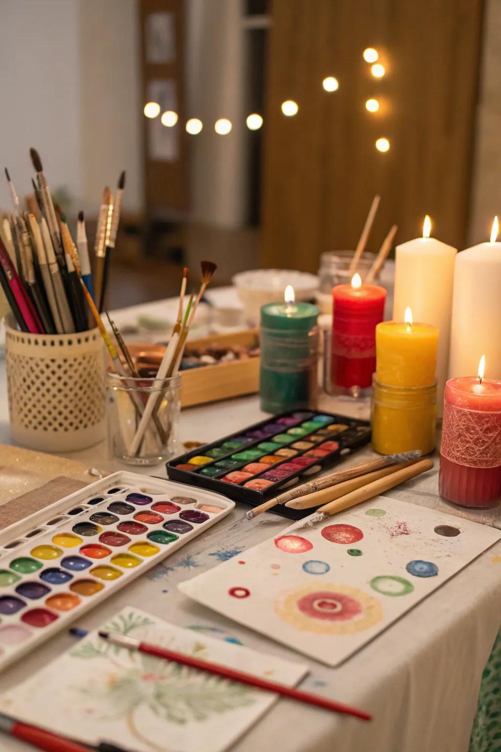 Unleash creativity with a DIY crafting session.