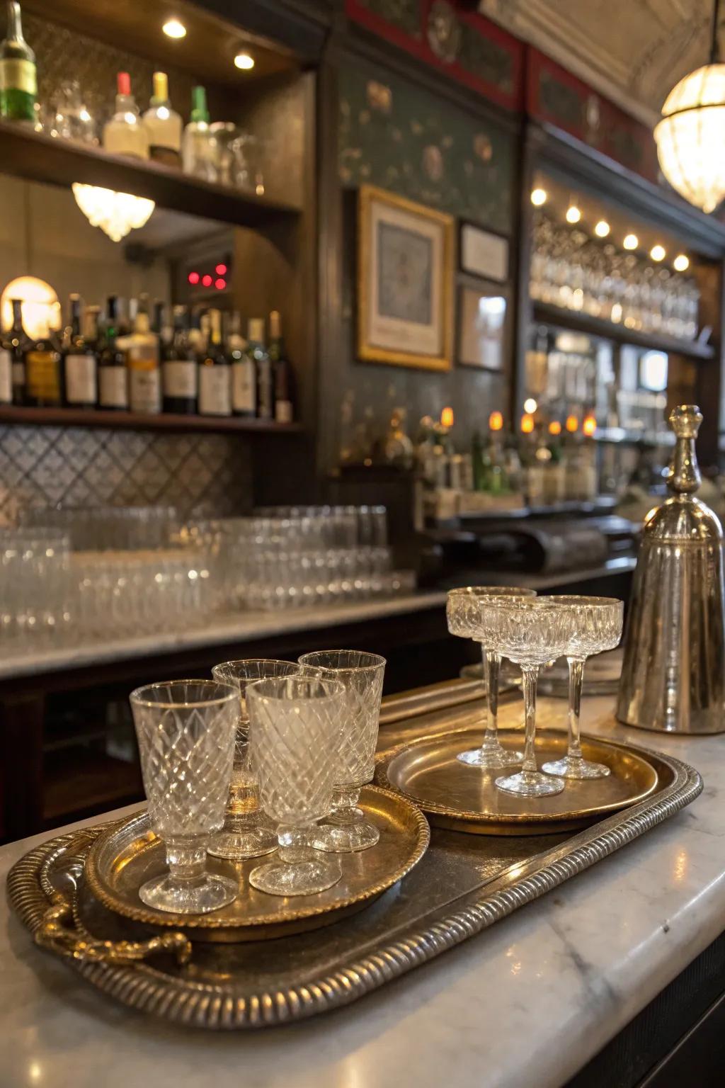 A vintage setup brings charm and nostalgia to your bar.