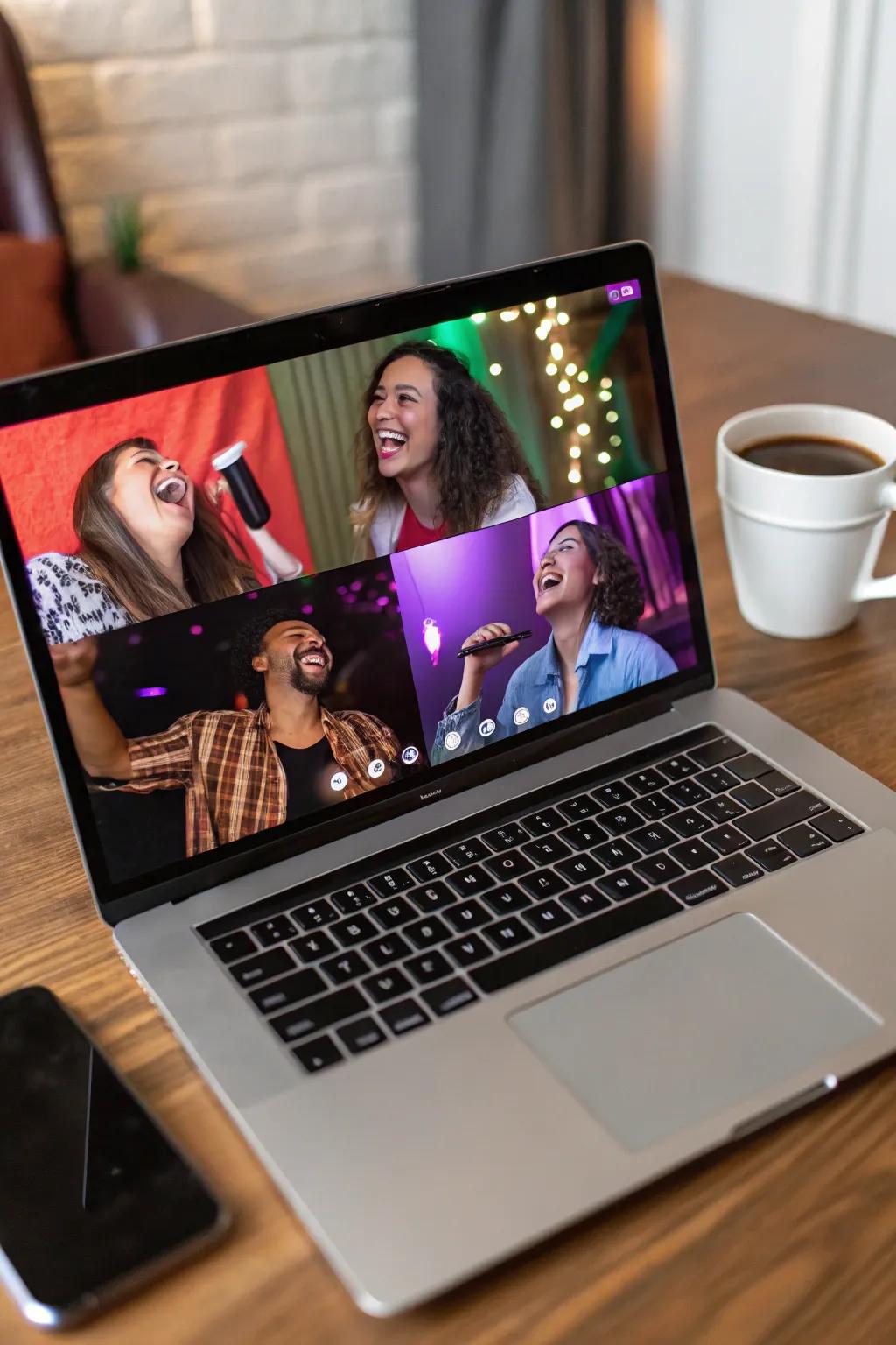 A virtual party connects loved ones from afar in the celebration.