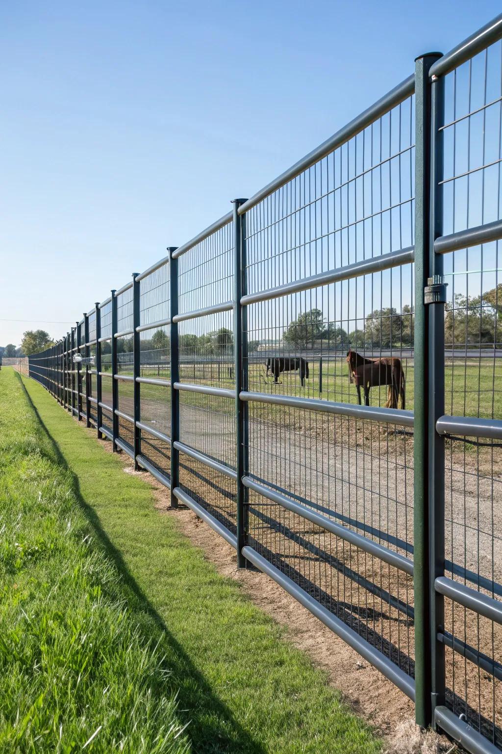 Welded panel fences are built for strength and stability.