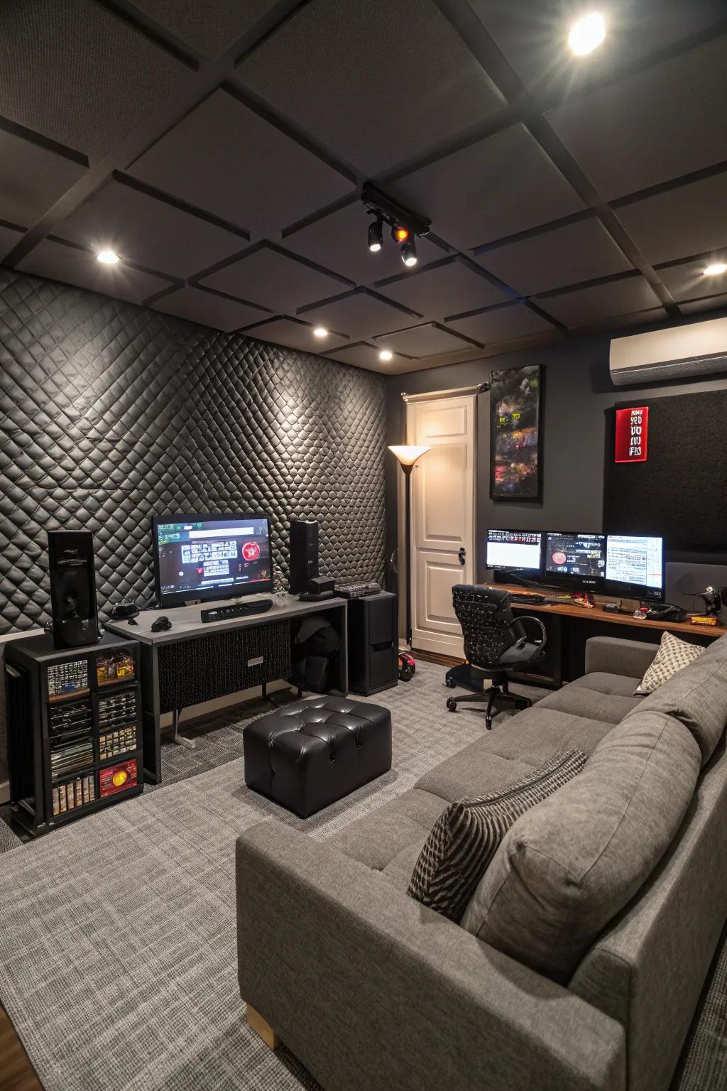 Soundproofing ensures privacy and enhances your gaming experience.