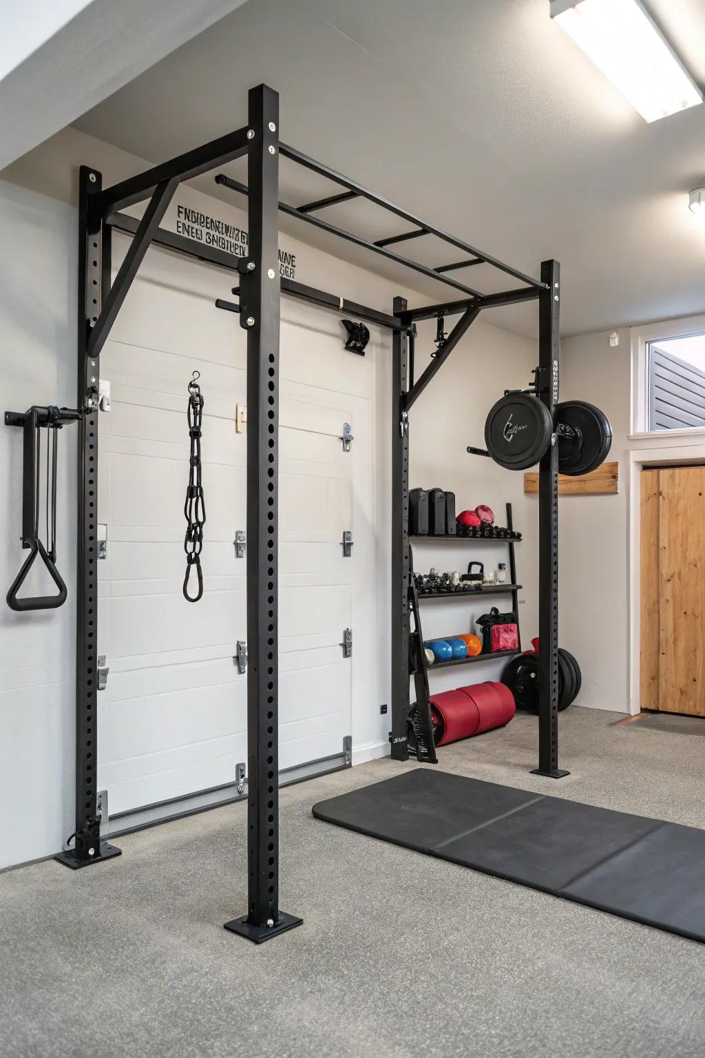 A chin-up bar is essential for upper body strength development.