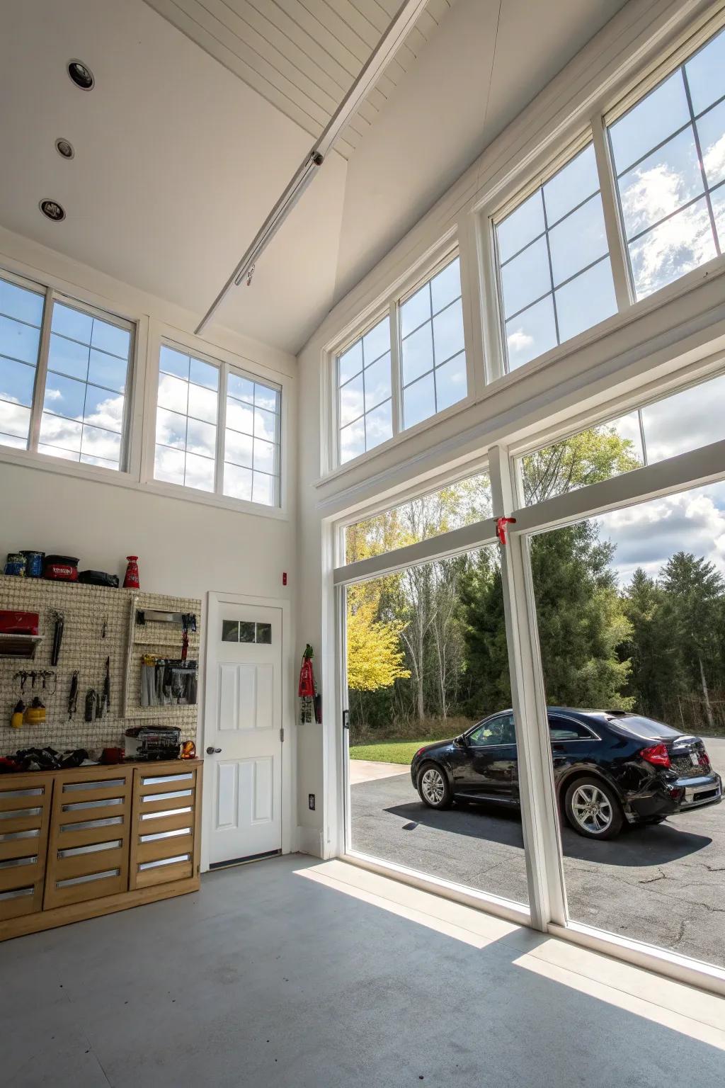 Brighten your garage with newly installed windows.