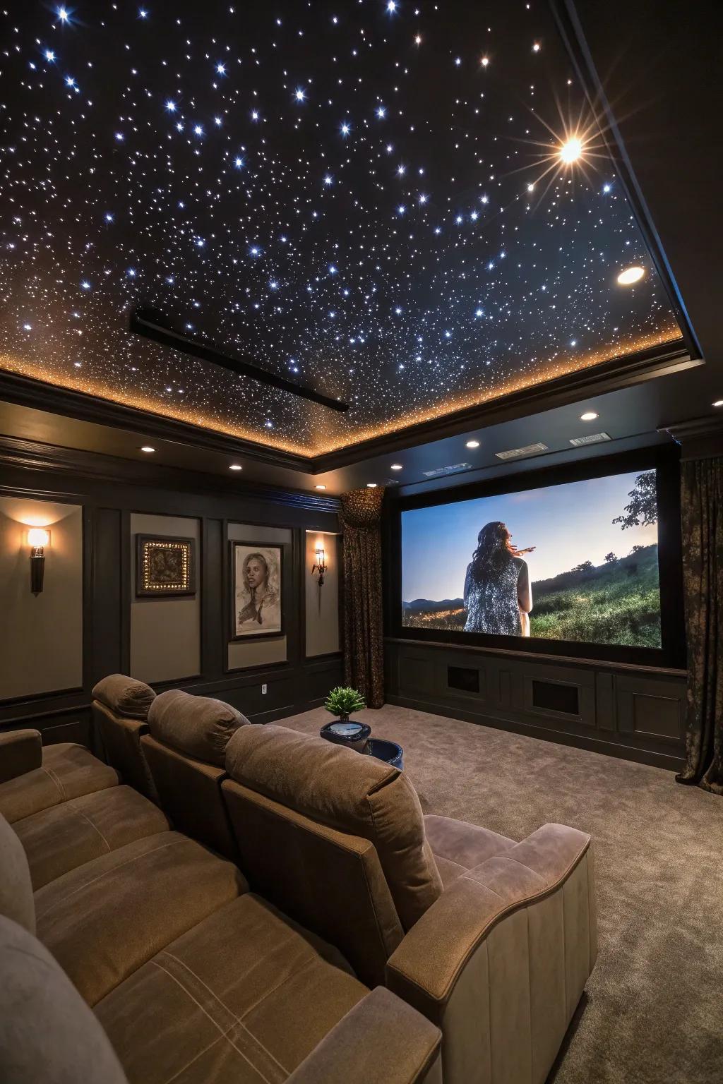 Usher the nocturnal sphere indoors via fiber optics.