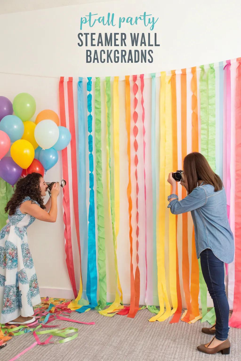 Streamer curtains impart a spirited and festive vibe.