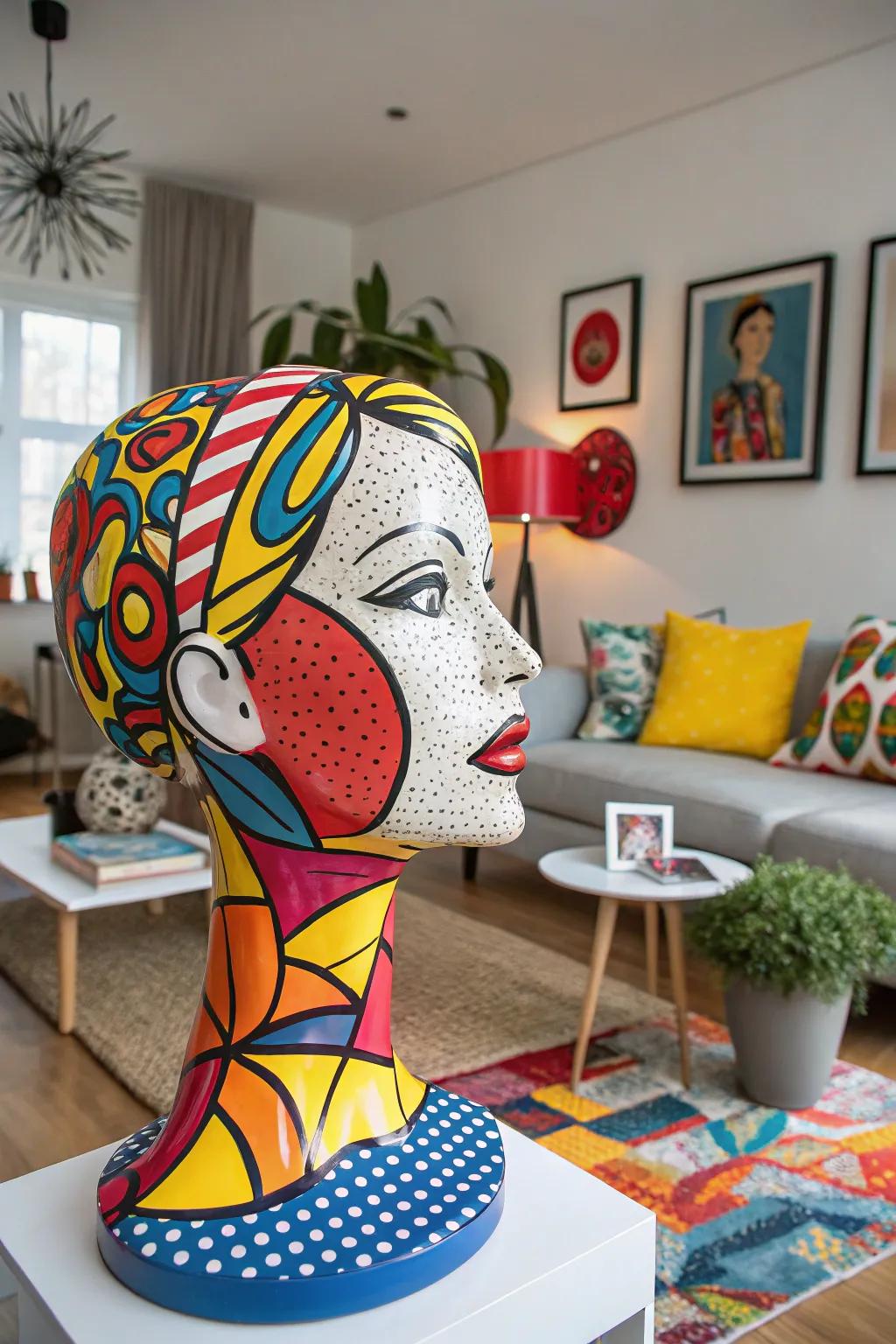 Pop art brings a playful and energetic vibe to decor.