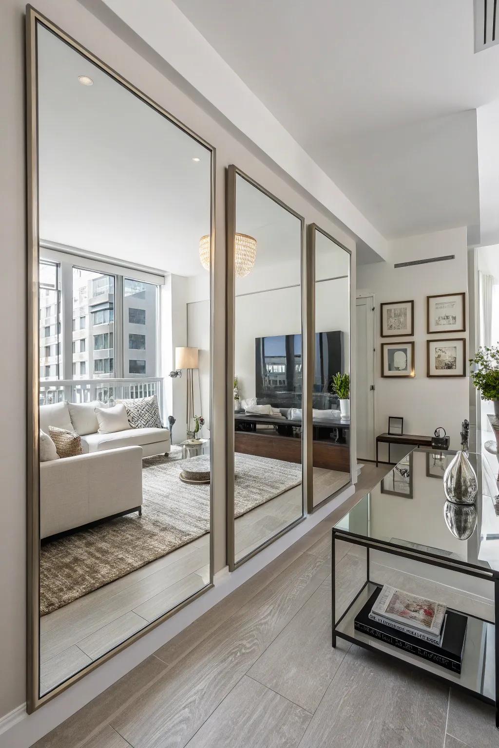 Mirrors can make your condo feel more spacious.