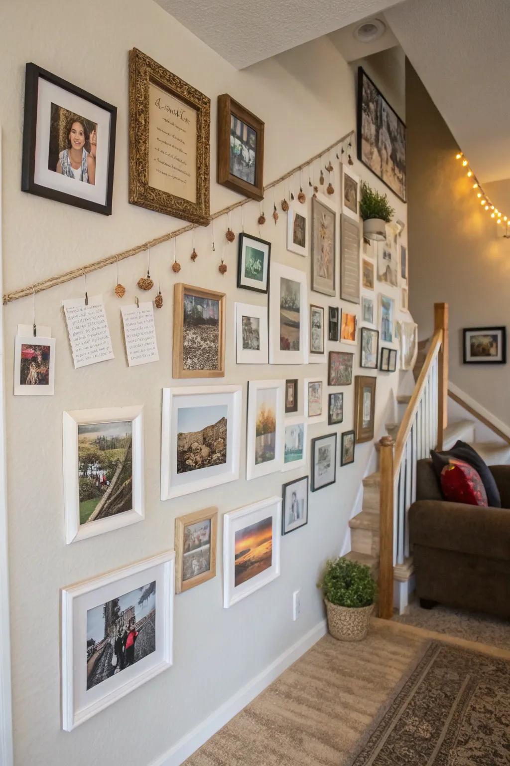 A creative display of treasured recollections.