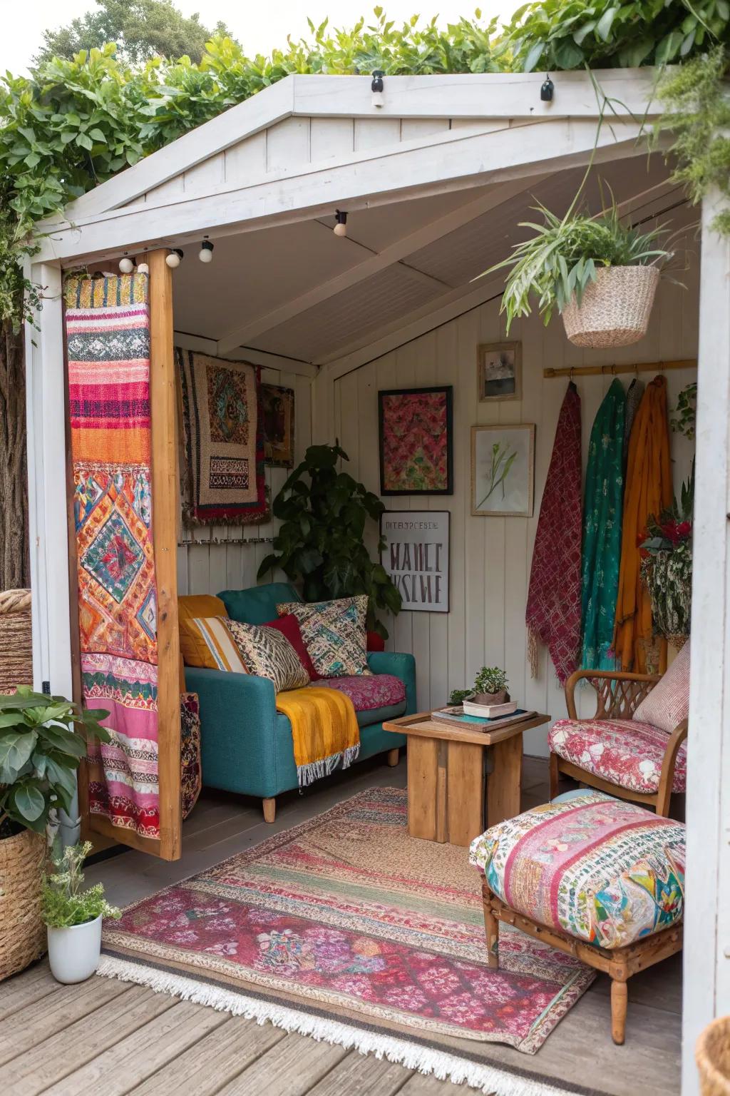 A bohemian escape filled with creative thinking and comfort.
