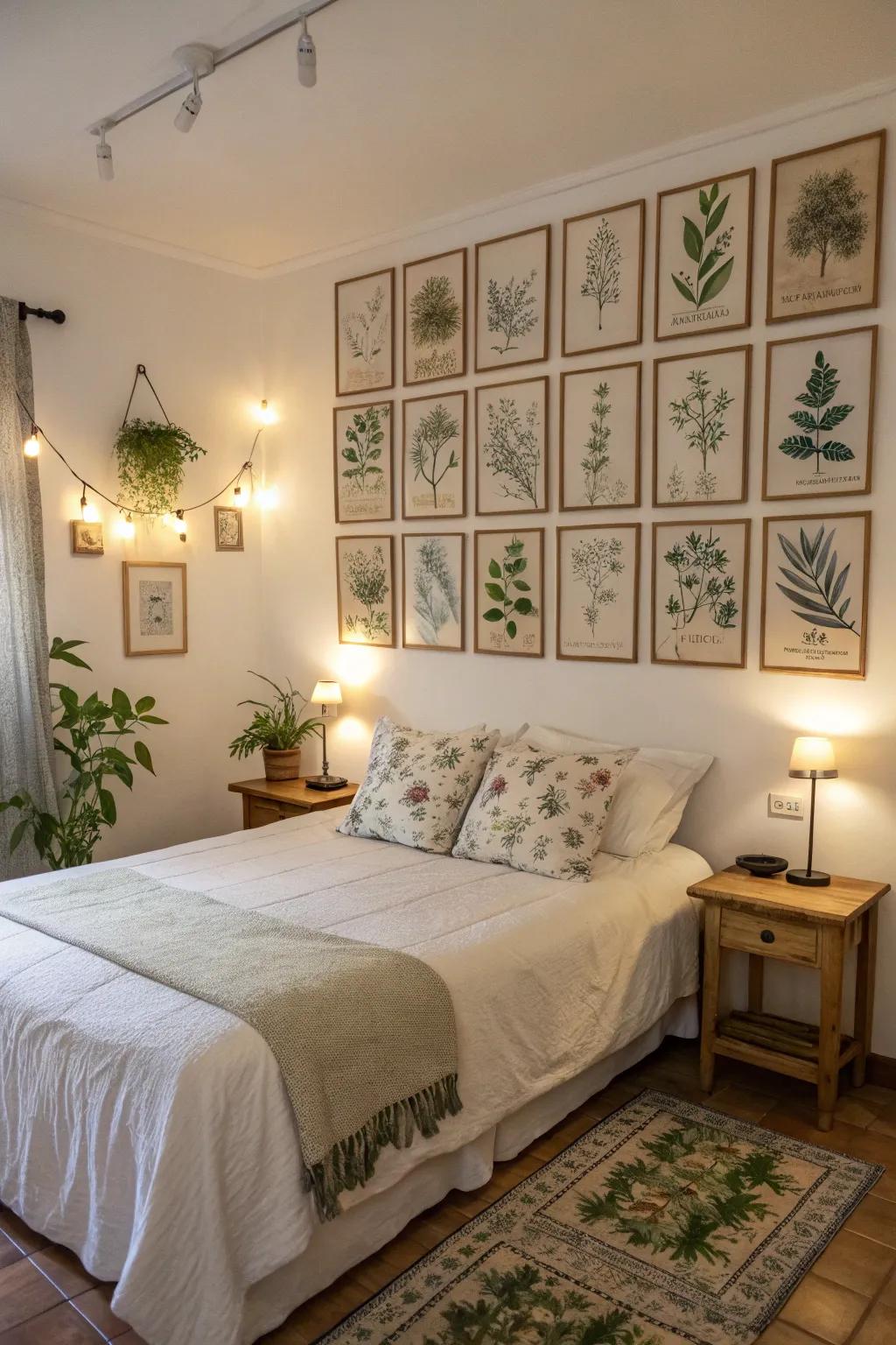 Botanical beauty brings a refreshing vibe to any wall.