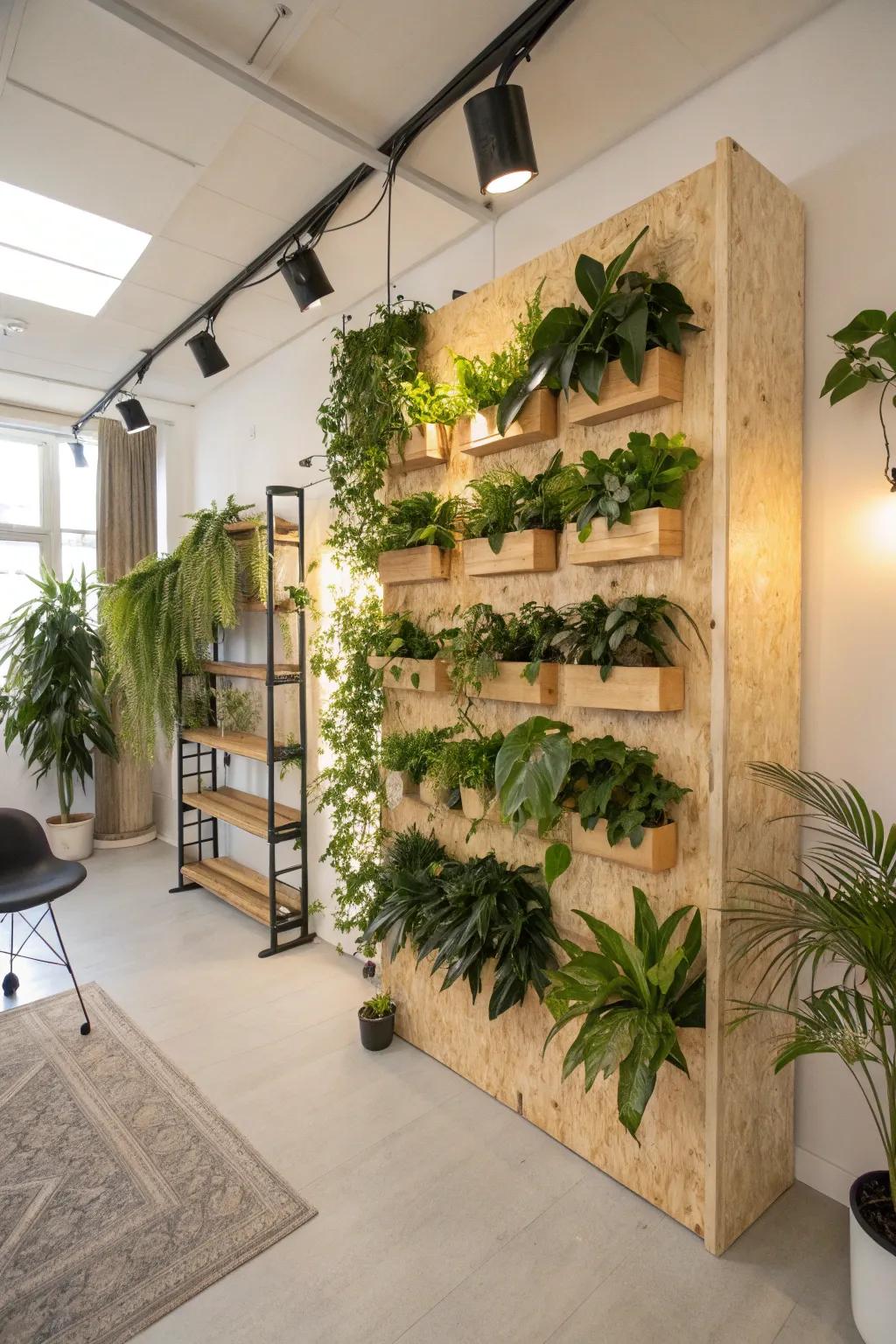 A custom botanical wall embodies both creativity and individuality.