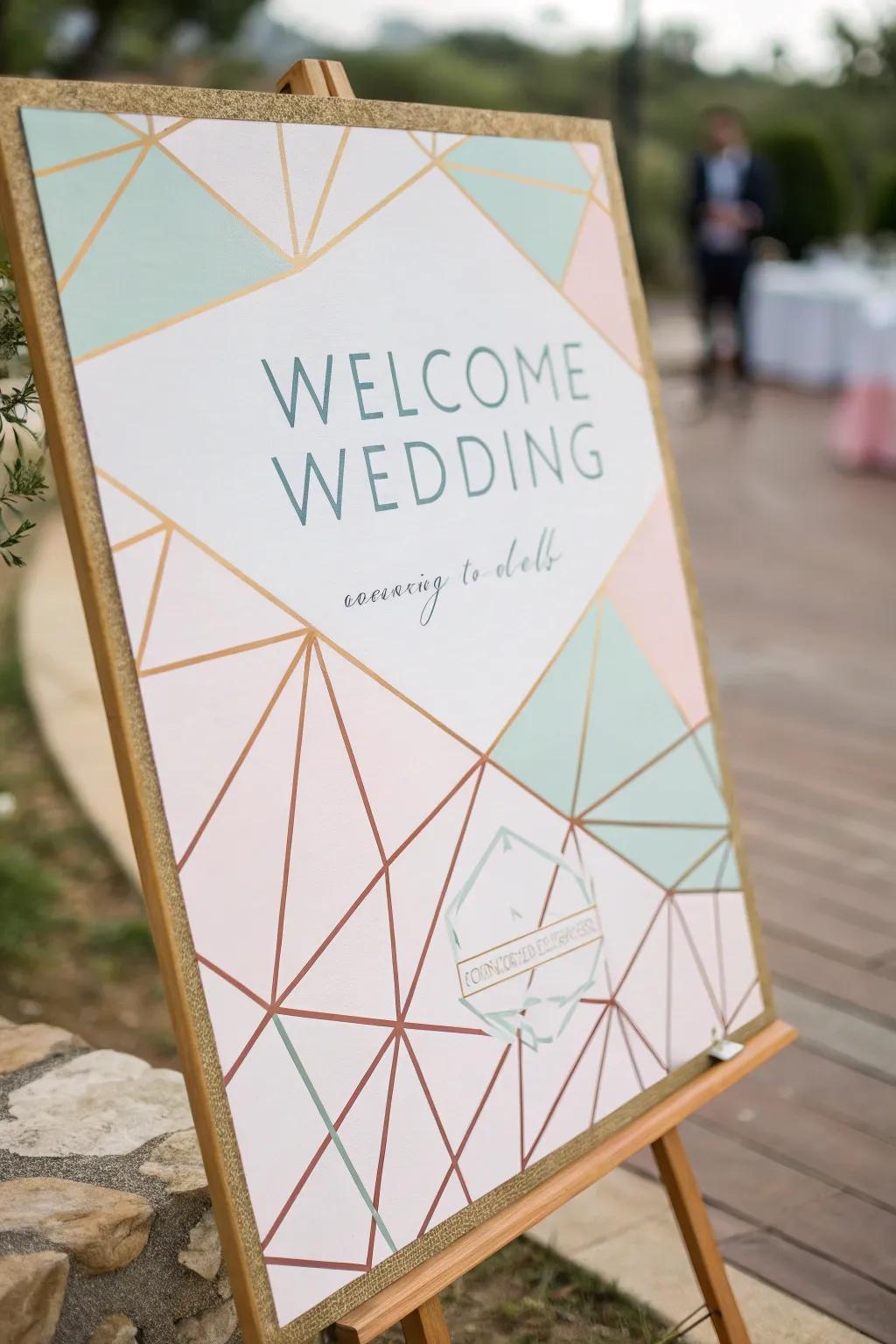 Geometric patterns injecting a contemporary twist to signage.